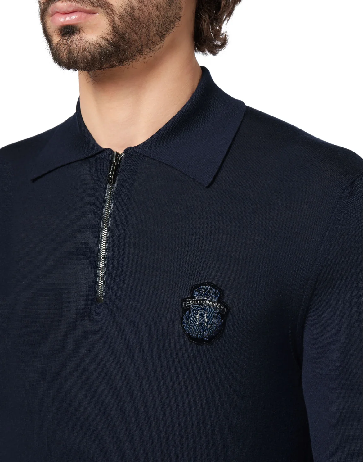 Pullover Polo-Neck LS Crest, цвет: Синий