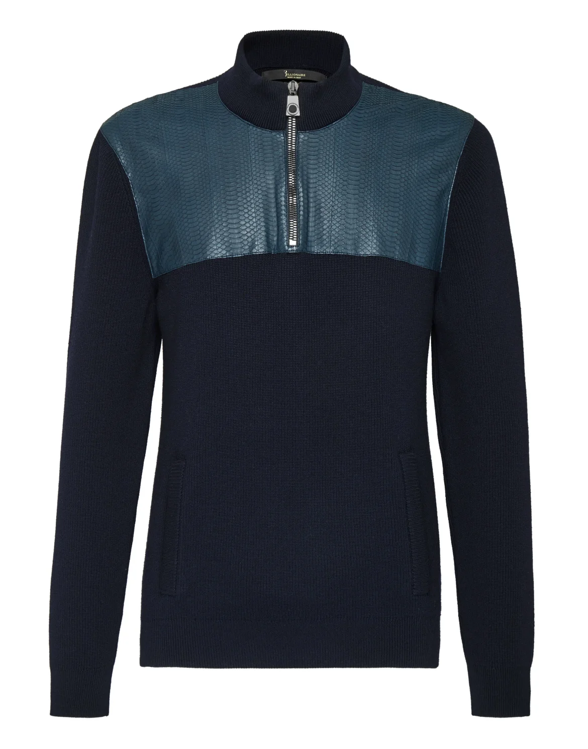Pullover zip mock Luxury, цвет: Синий