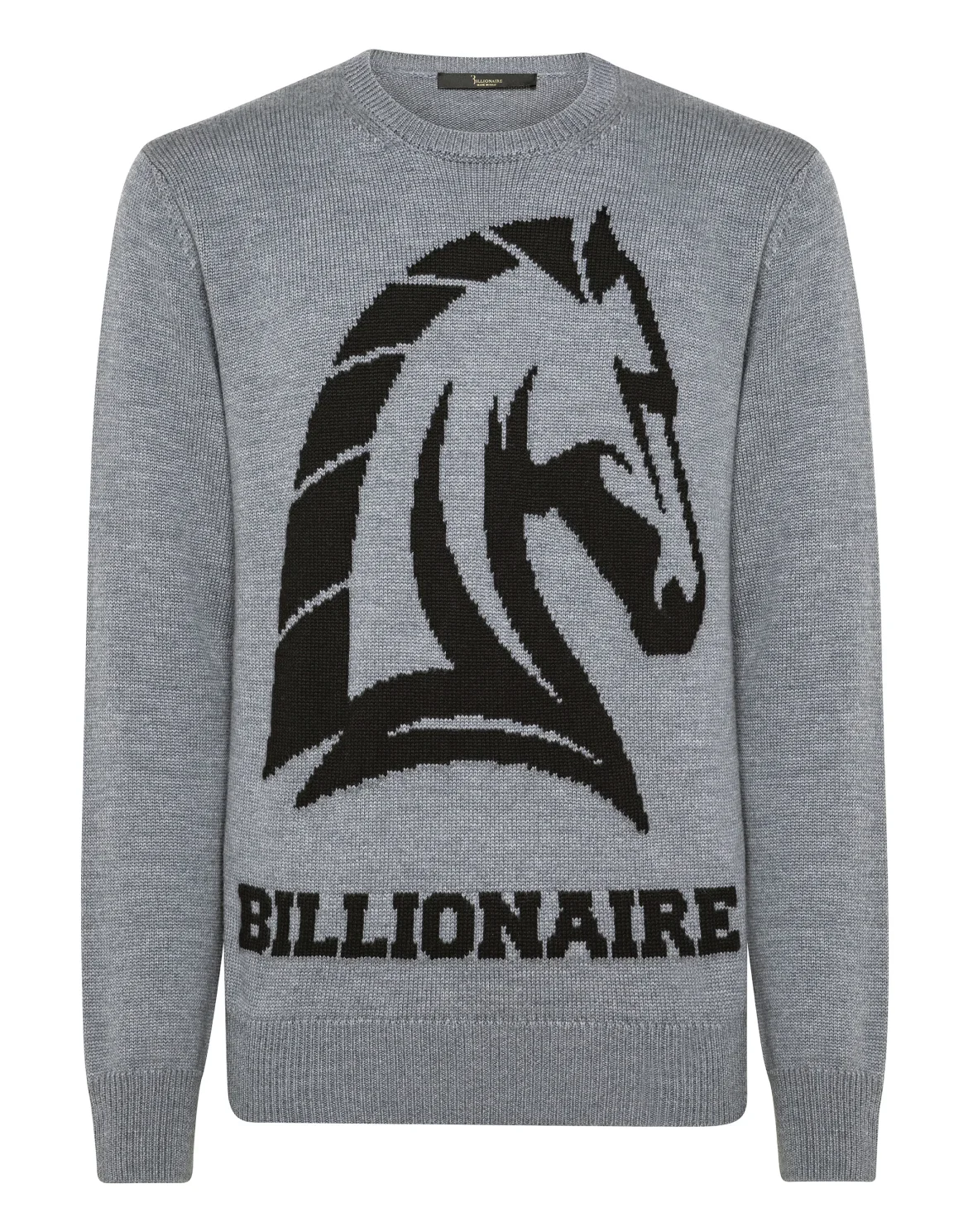 Pullover Round Neck LS Horses, цвет: Серый