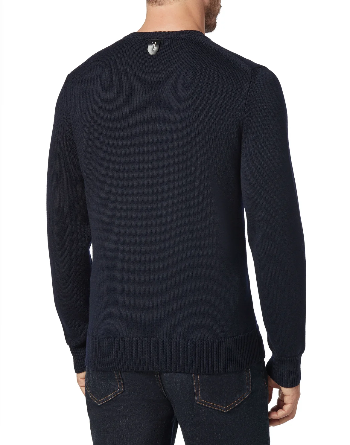 Pullover Round Neck LS Horses, цвет: Синий