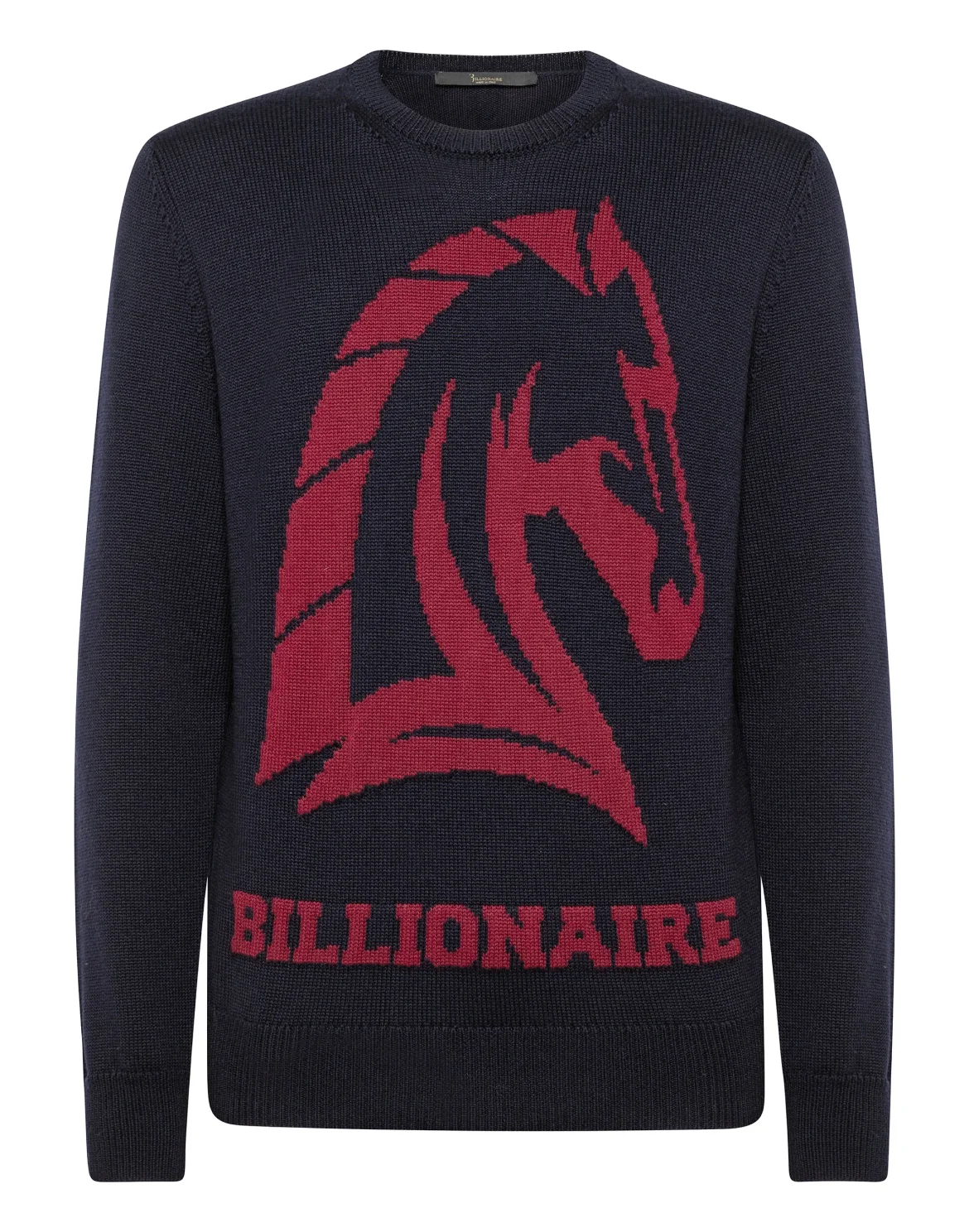 Pullover Round Neck LS Horses, цвет: Синий