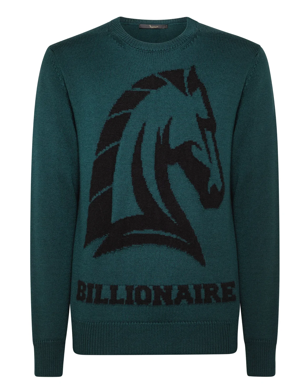 Pullover Round Neck LS Horses, цвет: Синий