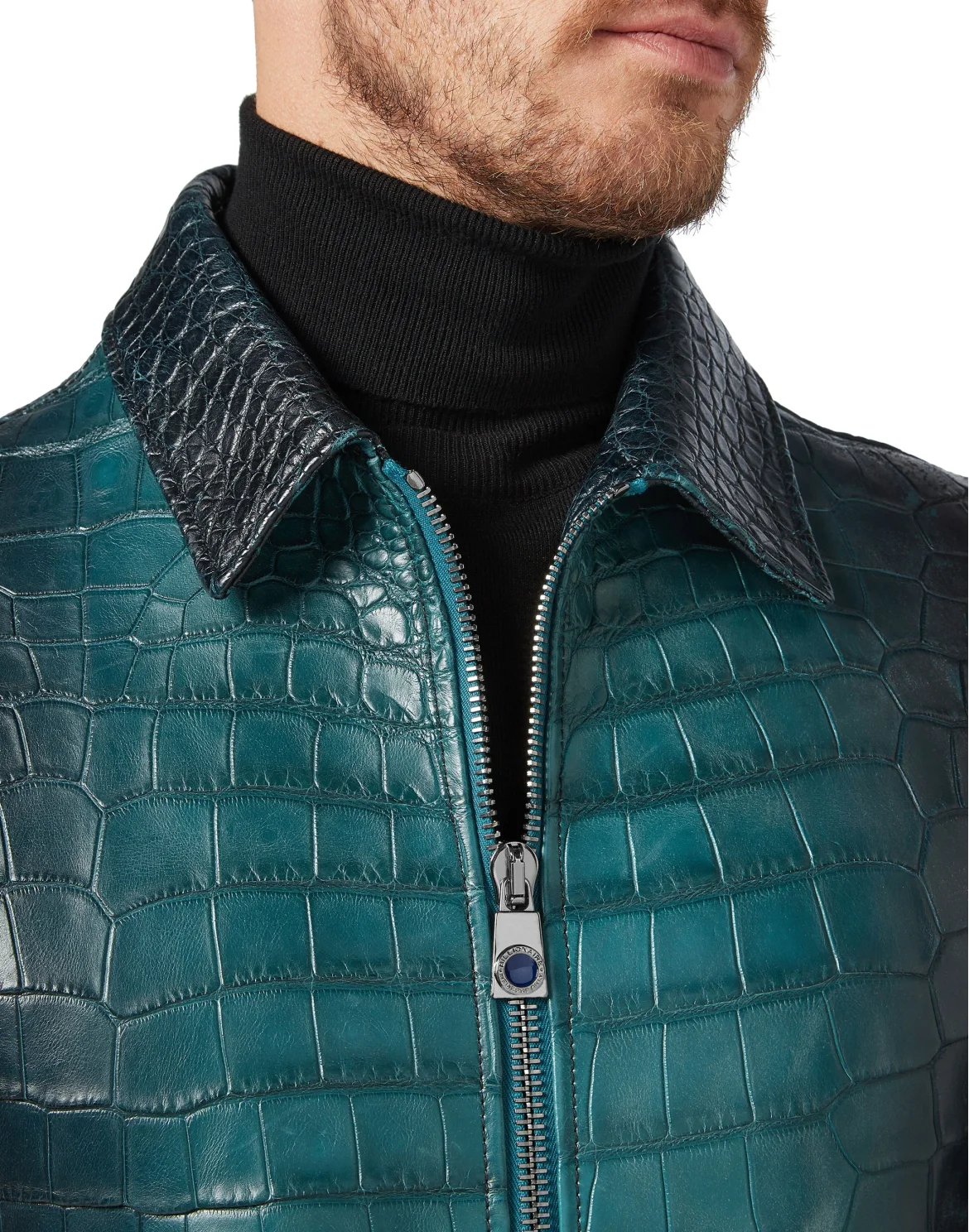 Leather Bomber Luxury, цвет: Синий