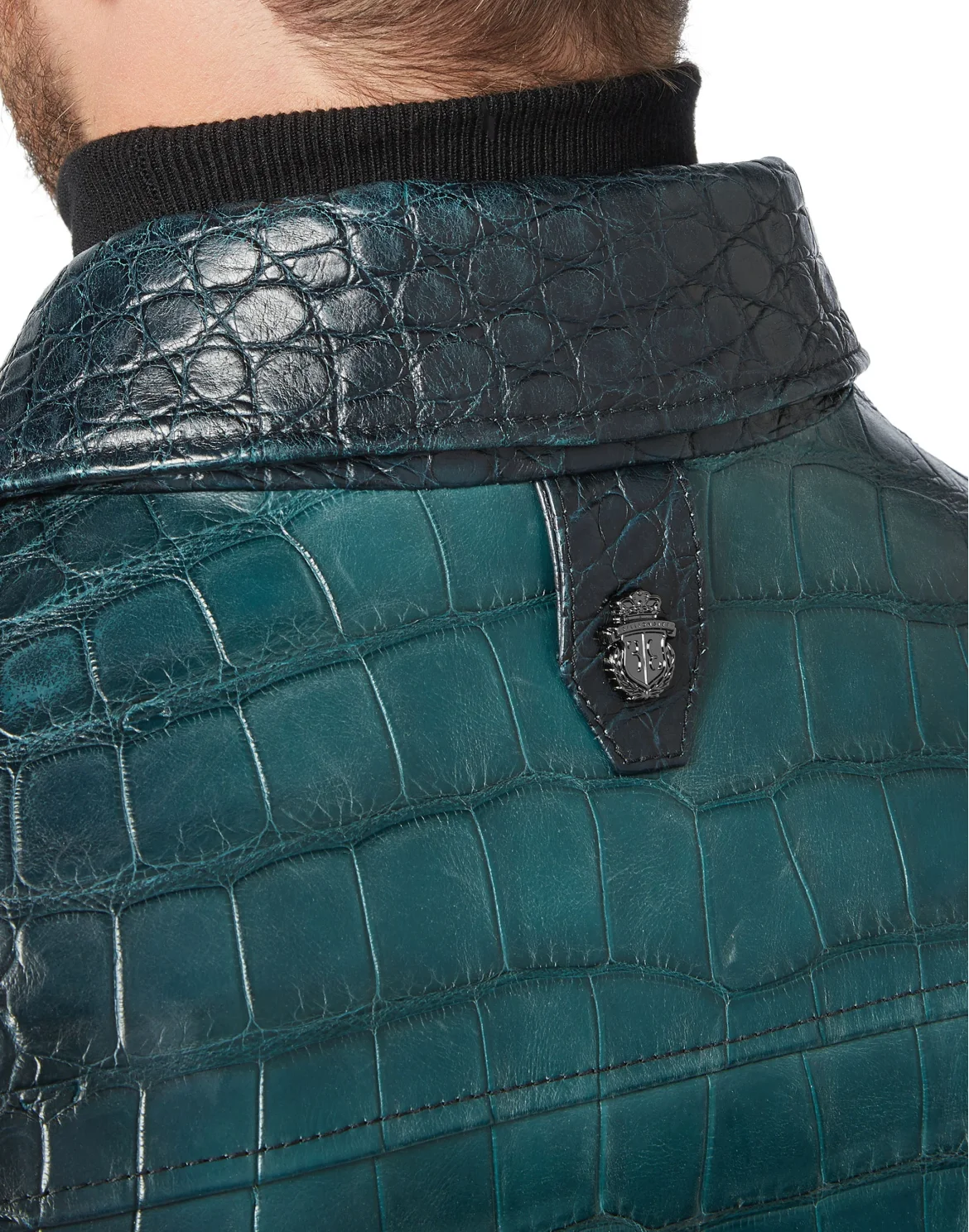 Leather Bomber Luxury, цвет: Синий