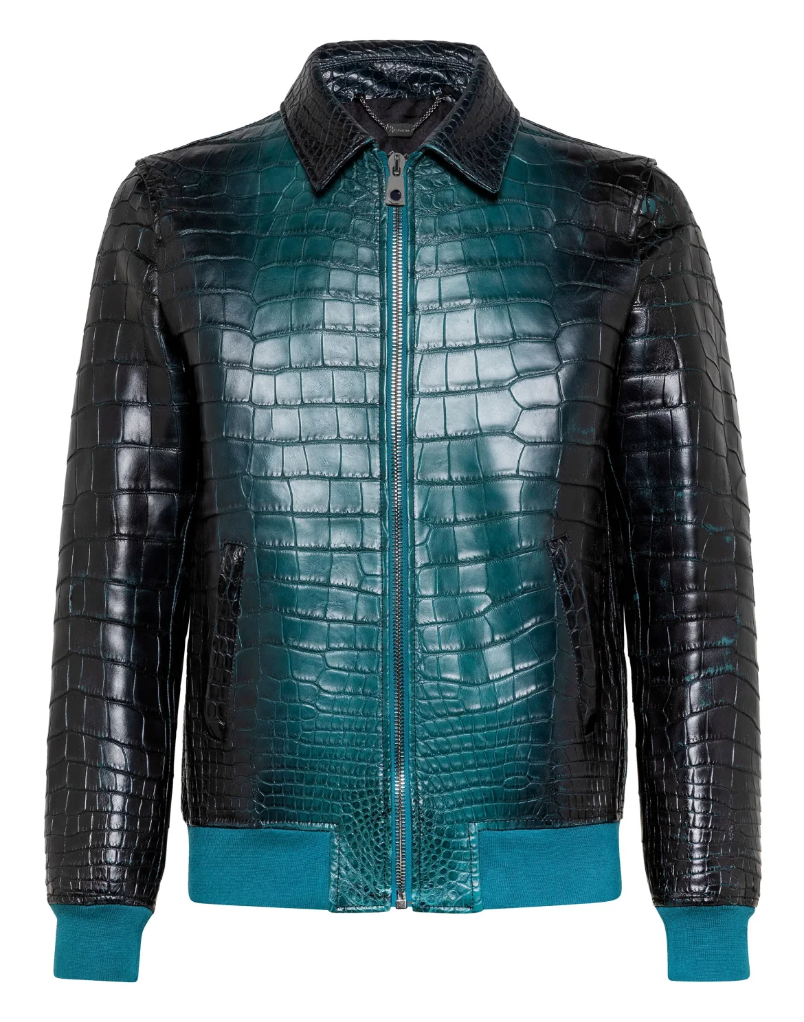 Leather Bomber Luxury, цвет: Синий