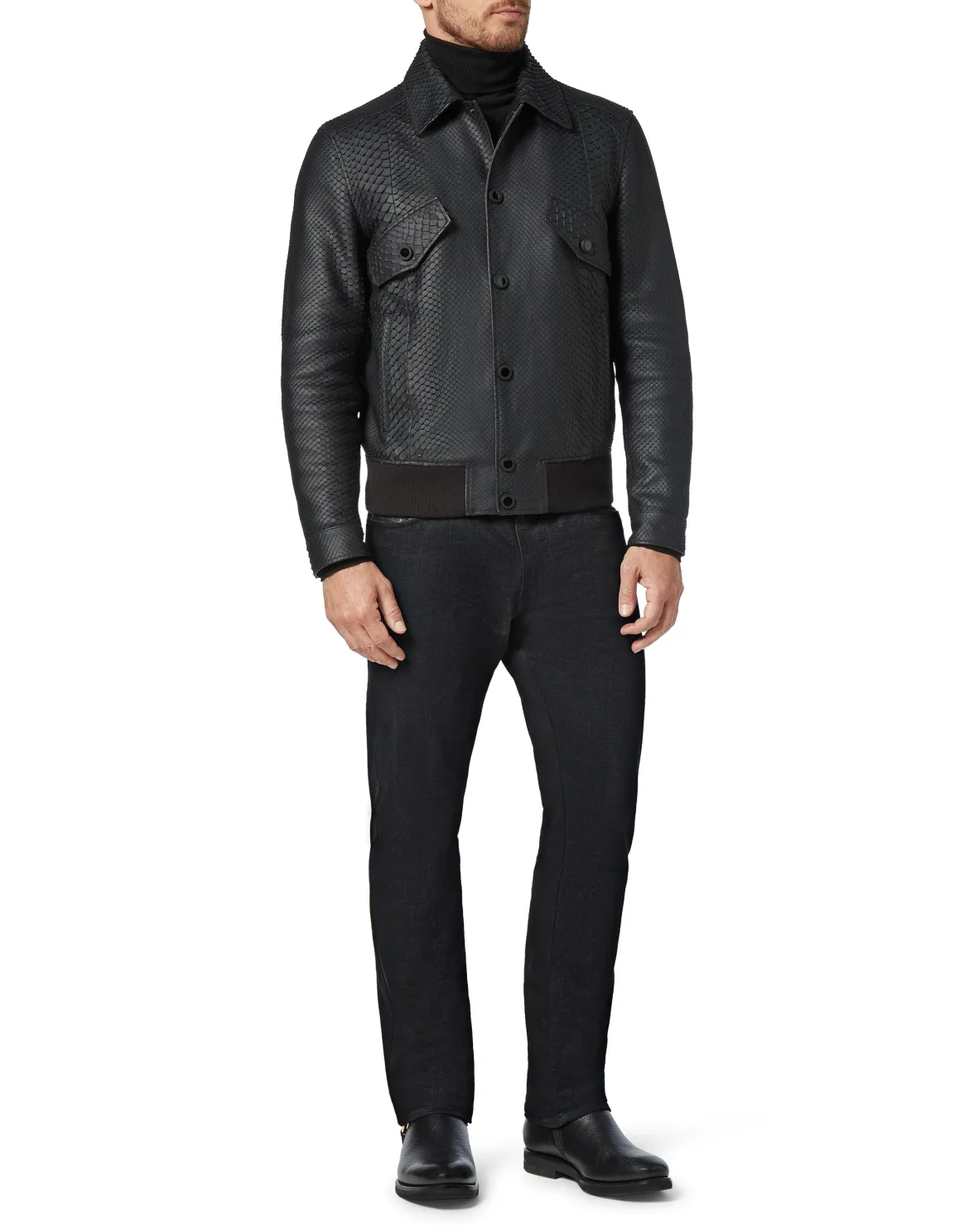 Leather Jacket Luxury, цвет: Черный