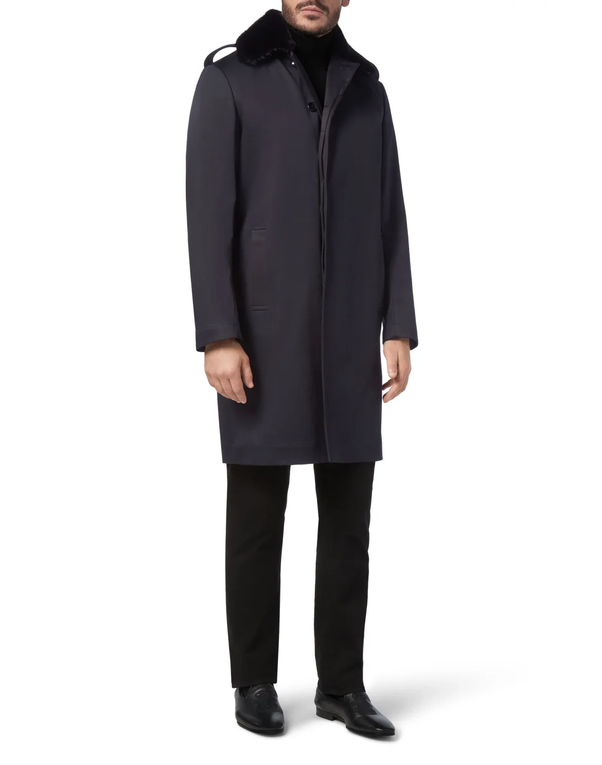 Coat Long Luxury, цвет: Черный