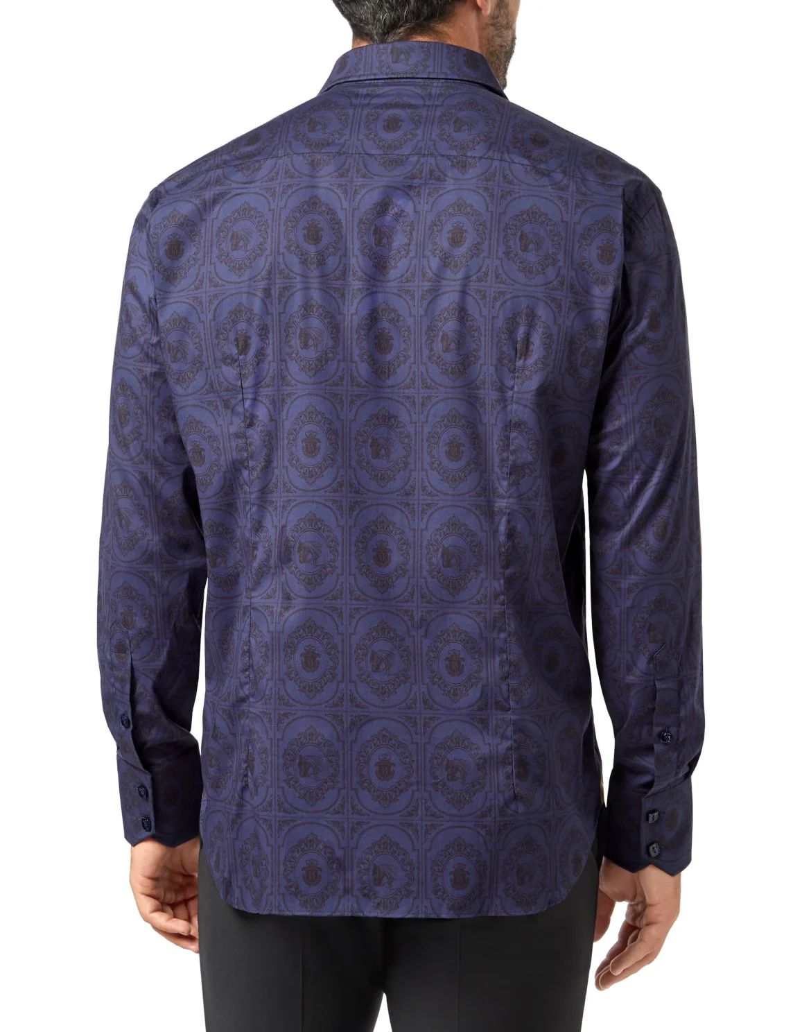 Shirt Gold Cut LS/Milano Horses, цвет: Синий