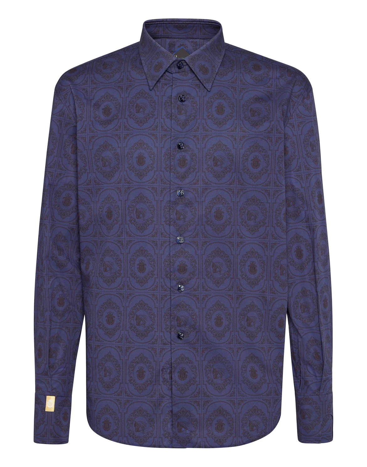 Shirt Gold Cut LS/Milano Horses, цвет: Синий