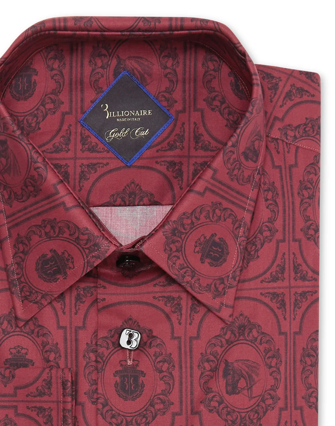 Shirt Gold Cut LS/Milano Horses, цвет: Красный