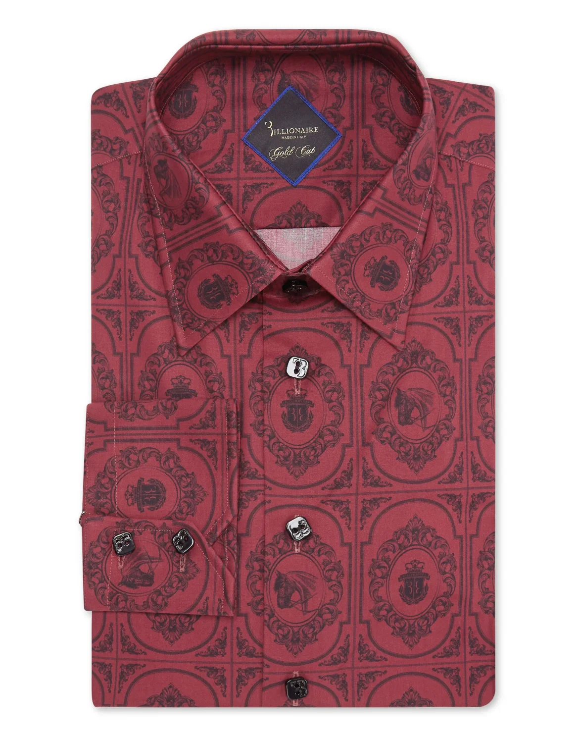 Shirt Gold Cut LS/Milano Horses, цвет: Красный