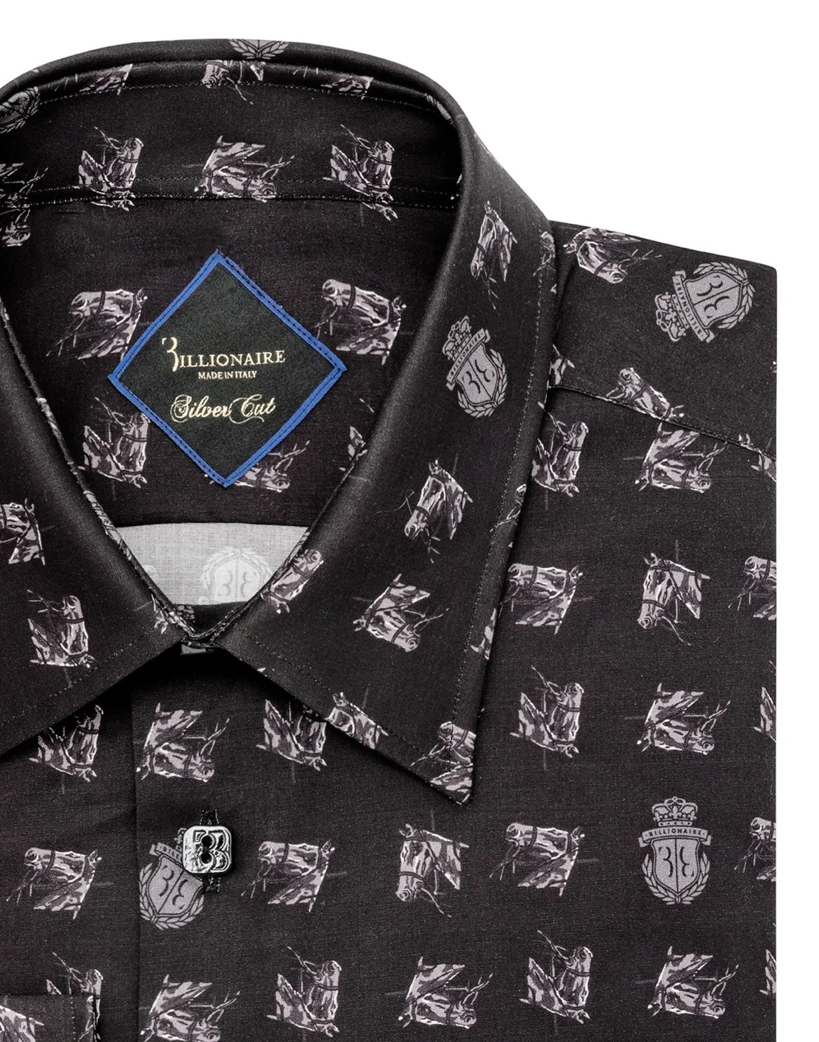 Shirt Silver Cut LS/Milano Horses, цвет: Черный