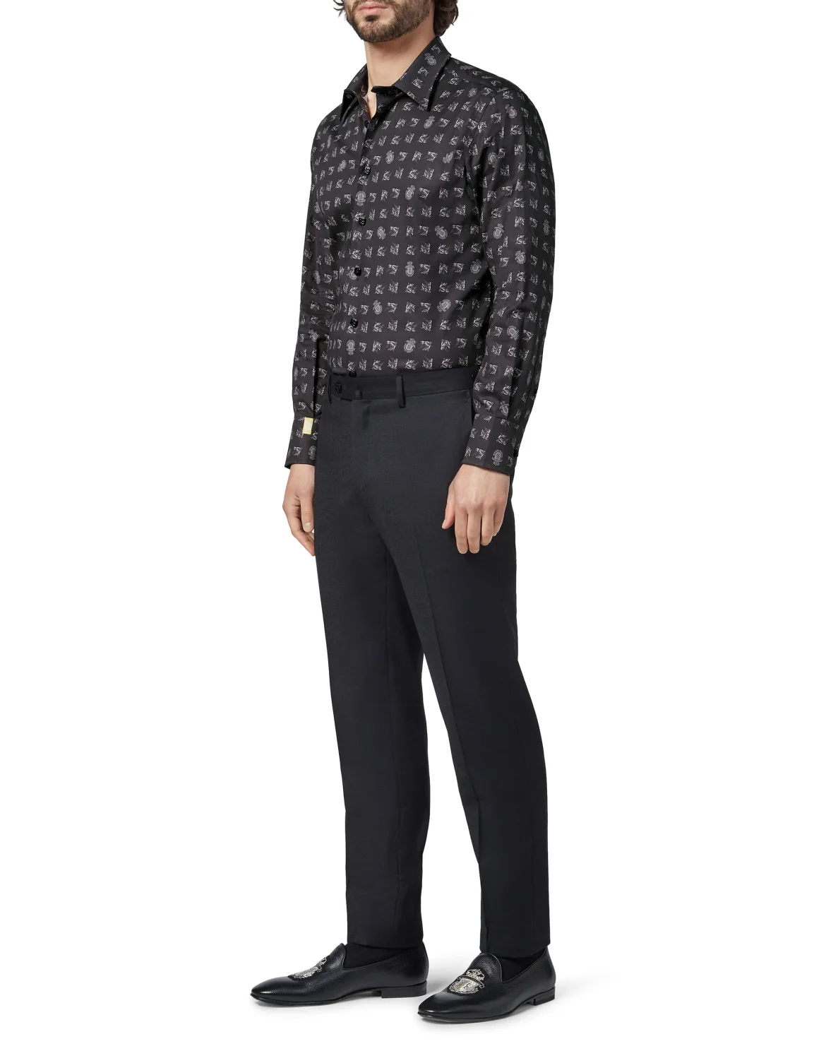Shirt Silver Cut LS/Milano Horses, цвет: Черный