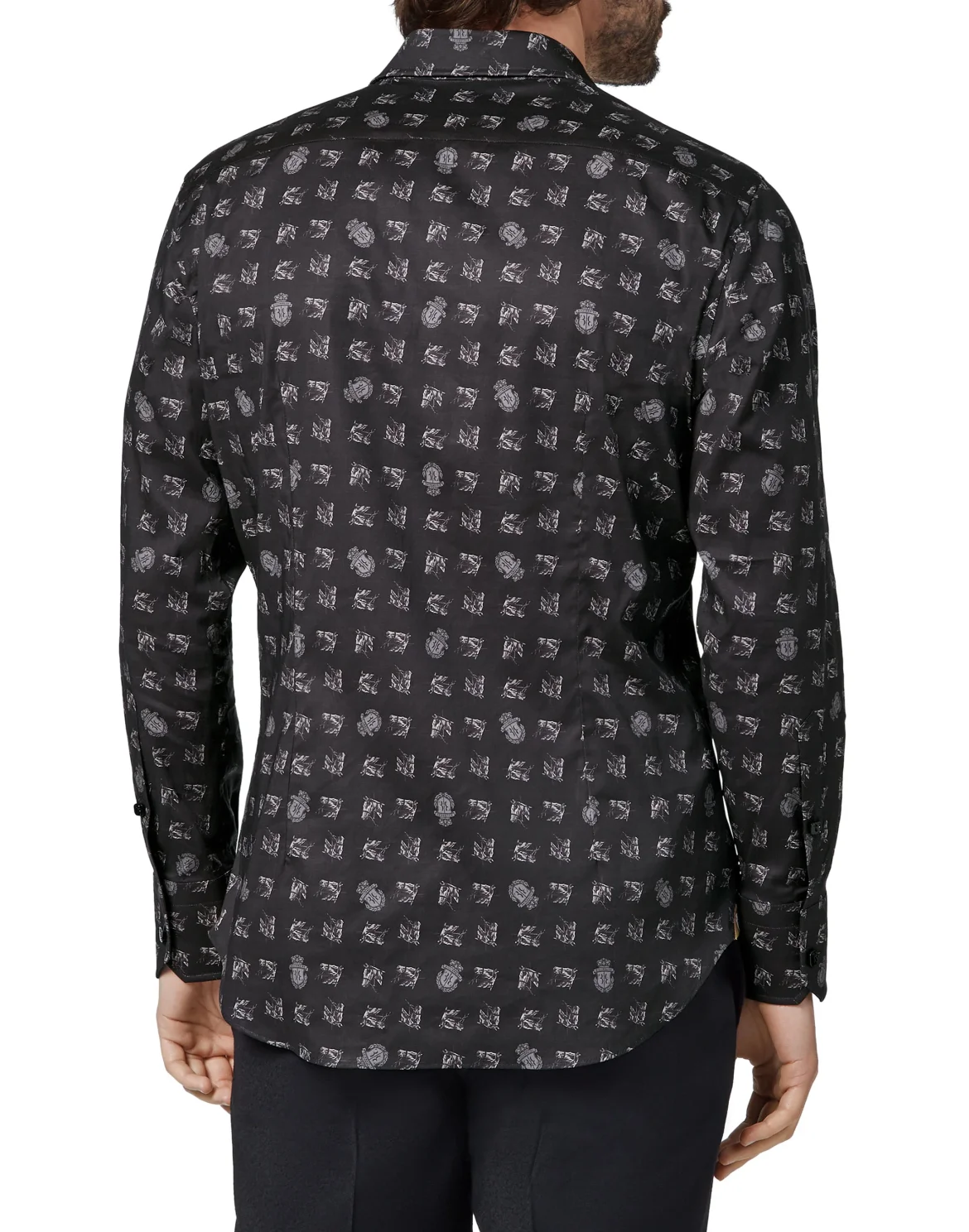 Shirt Silver Cut LS/Milano Horses, цвет: Черный