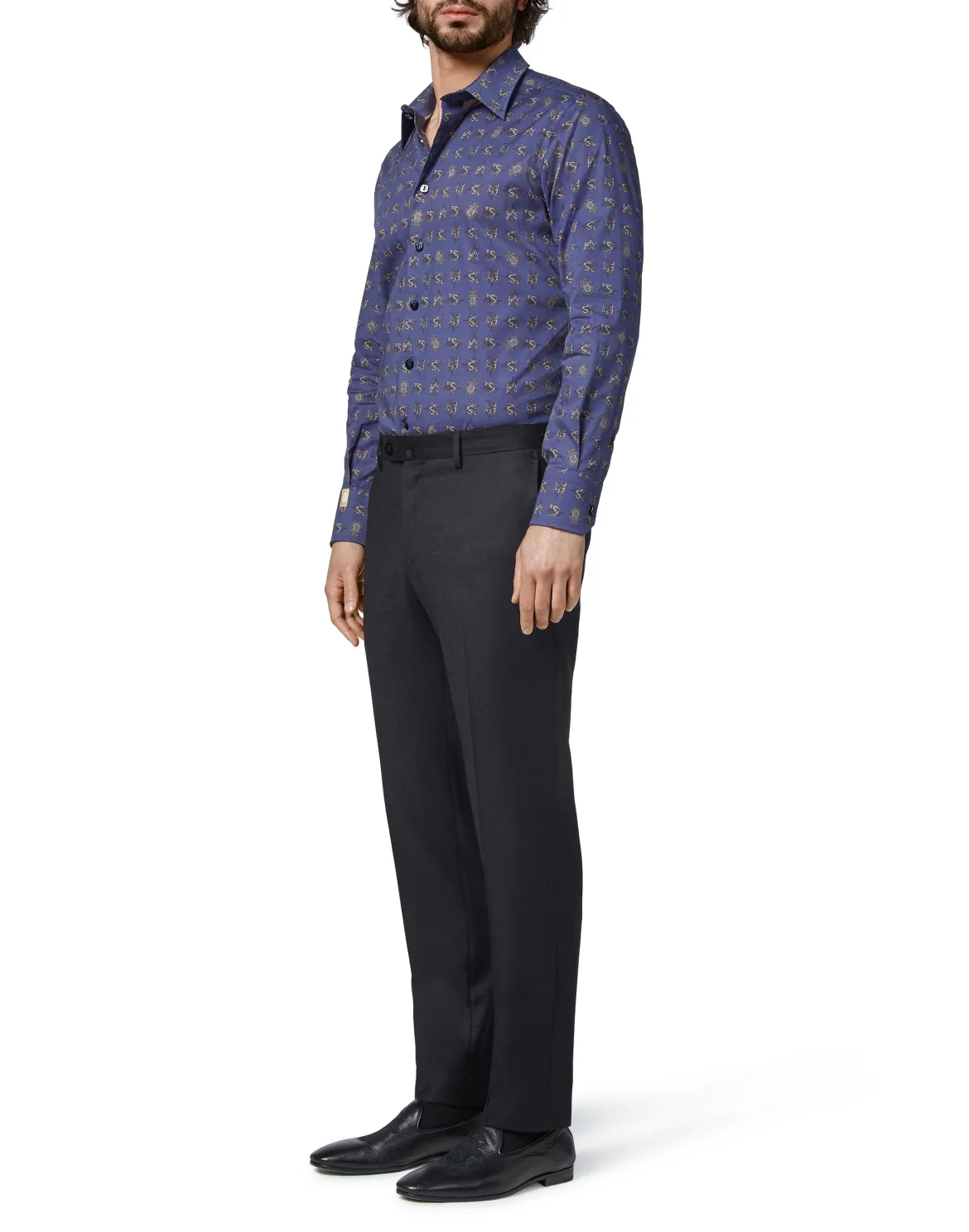 Shirt Silver Cut LS/Milano Horses, цвет: Синий