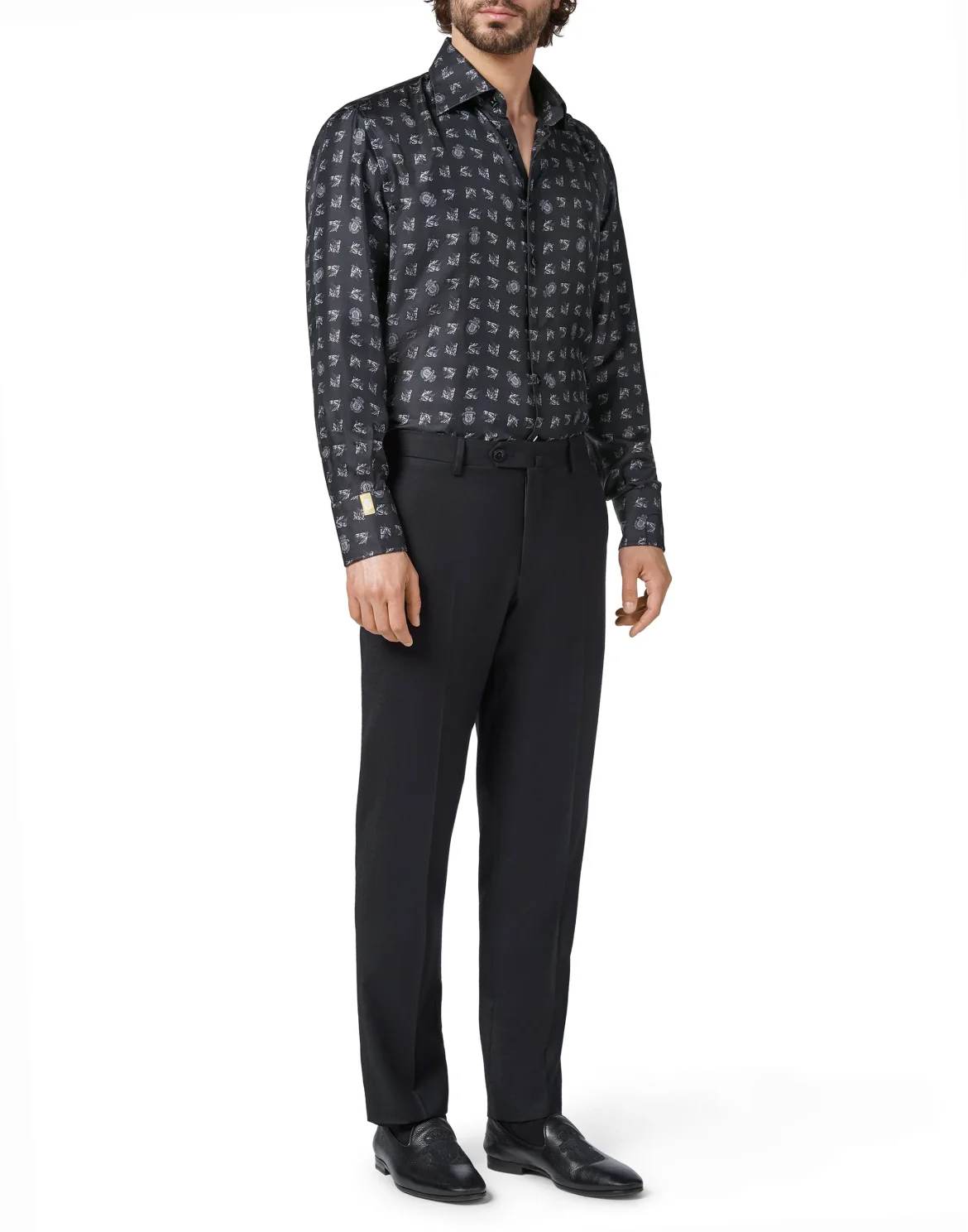 Shirt Gold Cut LS/Milano Horses, цвет: Черный