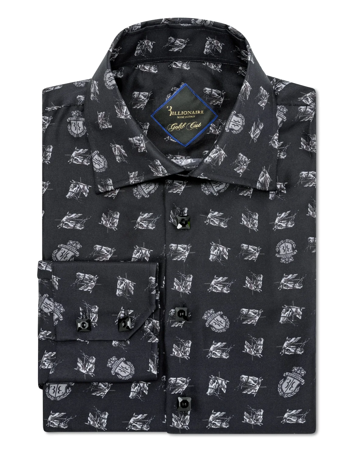 Shirt Gold Cut LS/Milano Horses, цвет: Черный