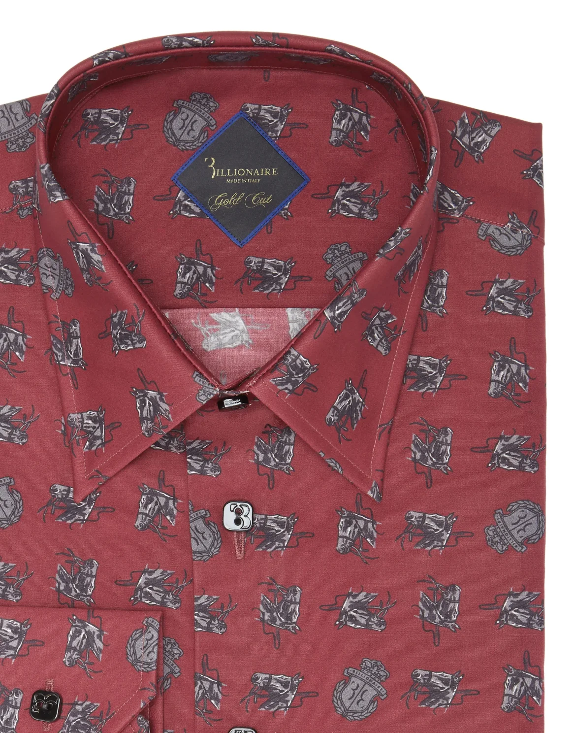 Shirt Gold Cut LS/Milano Horses, цвет: Красный