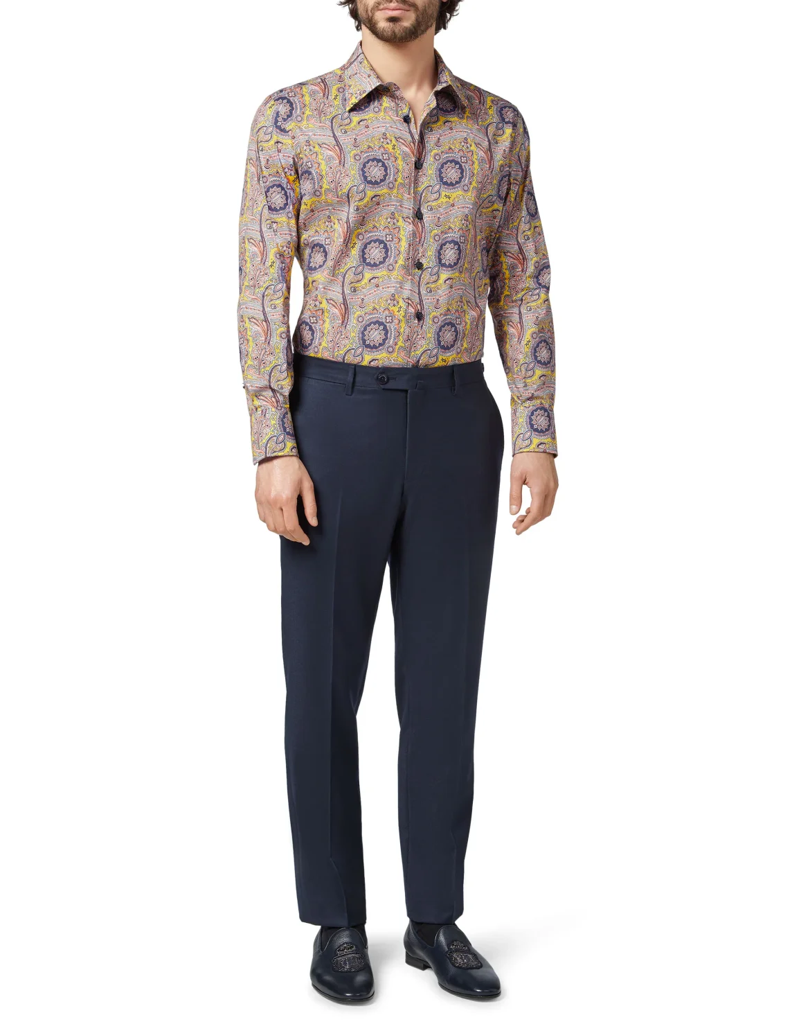 Shirt Silver Cut LS/Milano Paisley, цвет: Черный