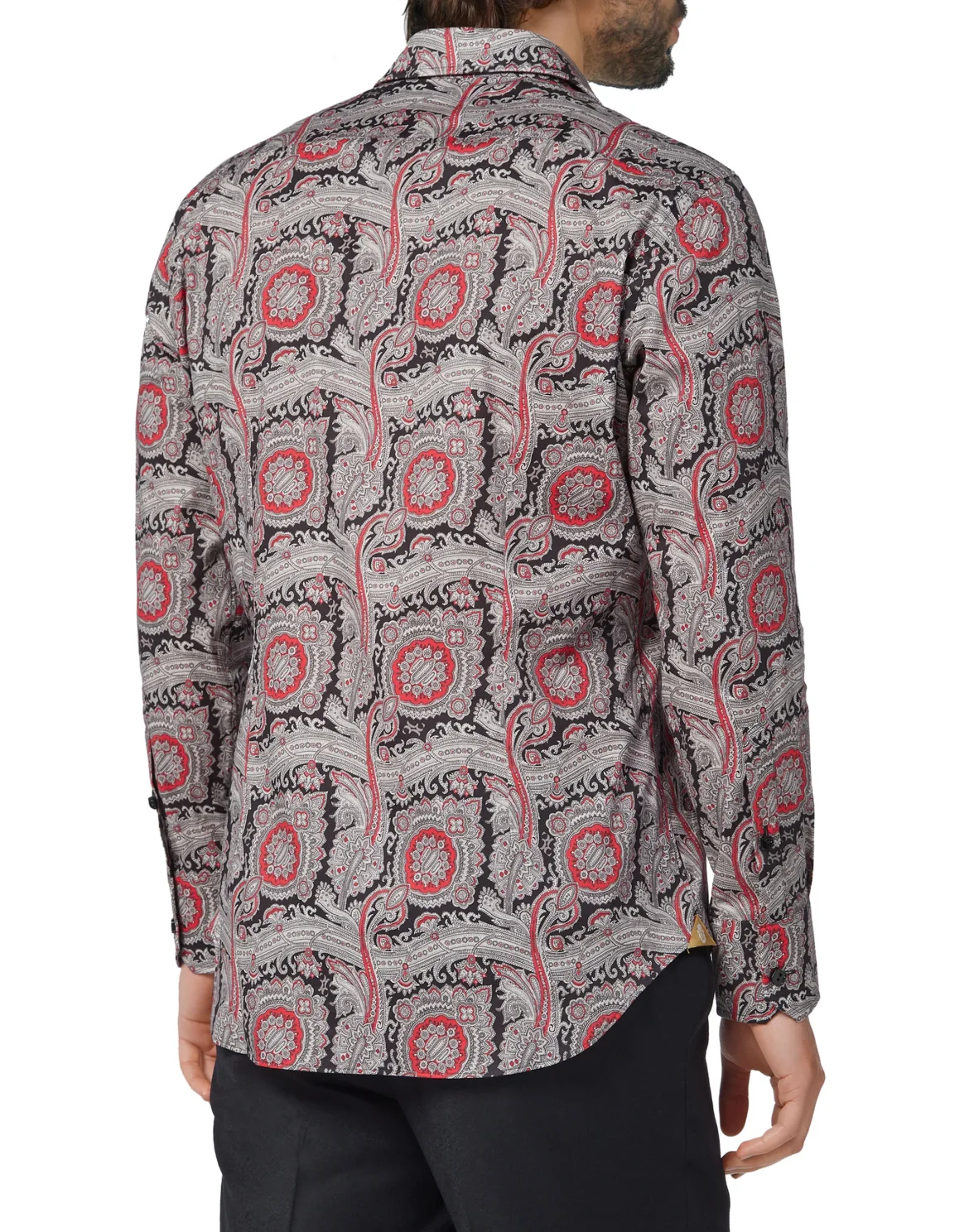 Shirt Silver Cut LS/Milano Paisley, цвет: Черный