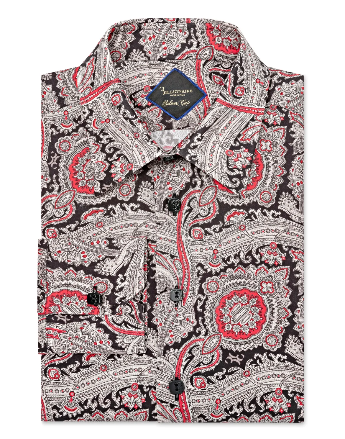 Shirt Silver Cut LS/Milano Paisley, цвет: Черный