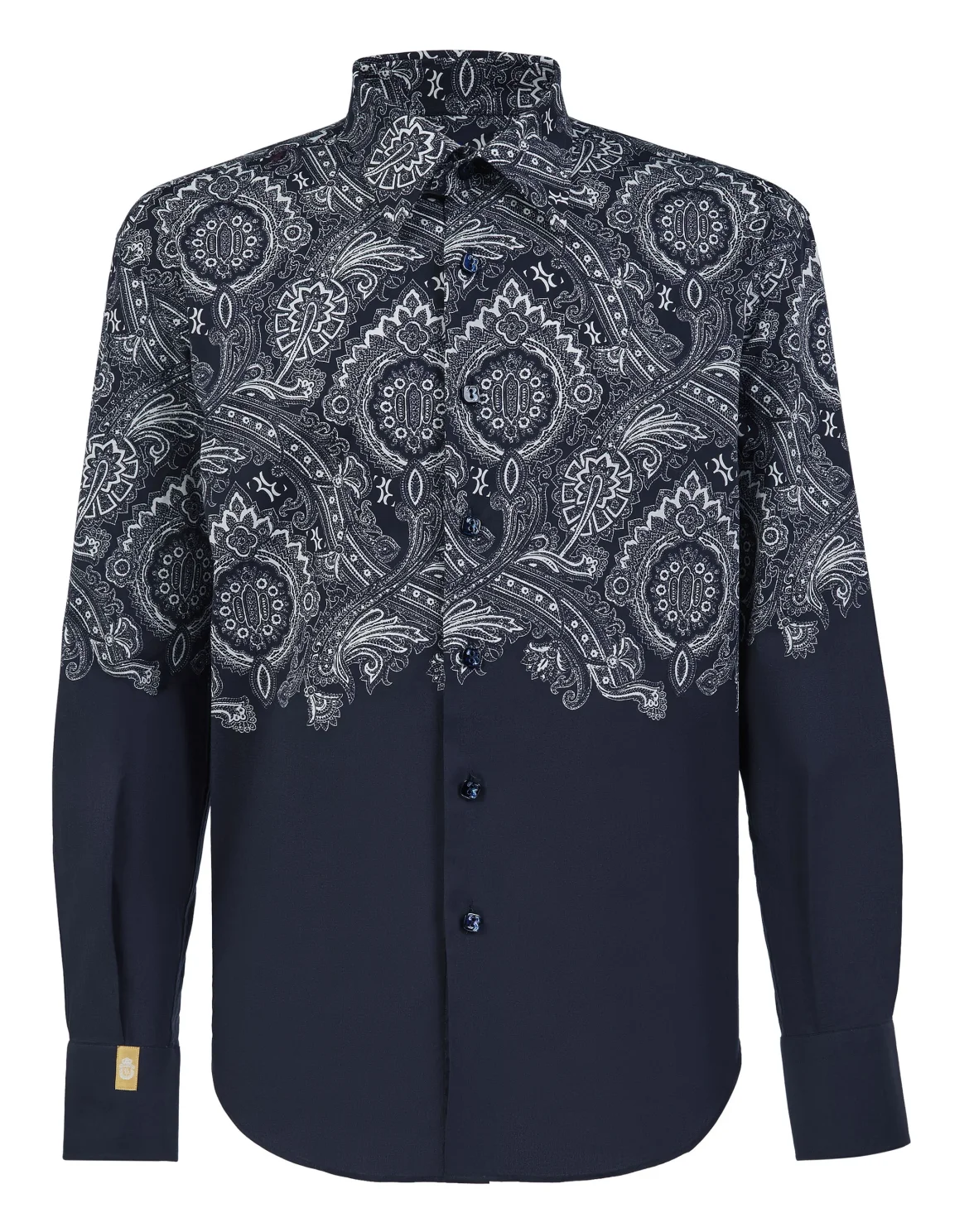 Shirt Gold Cut LS/Milano Paisley, цвет: Синий