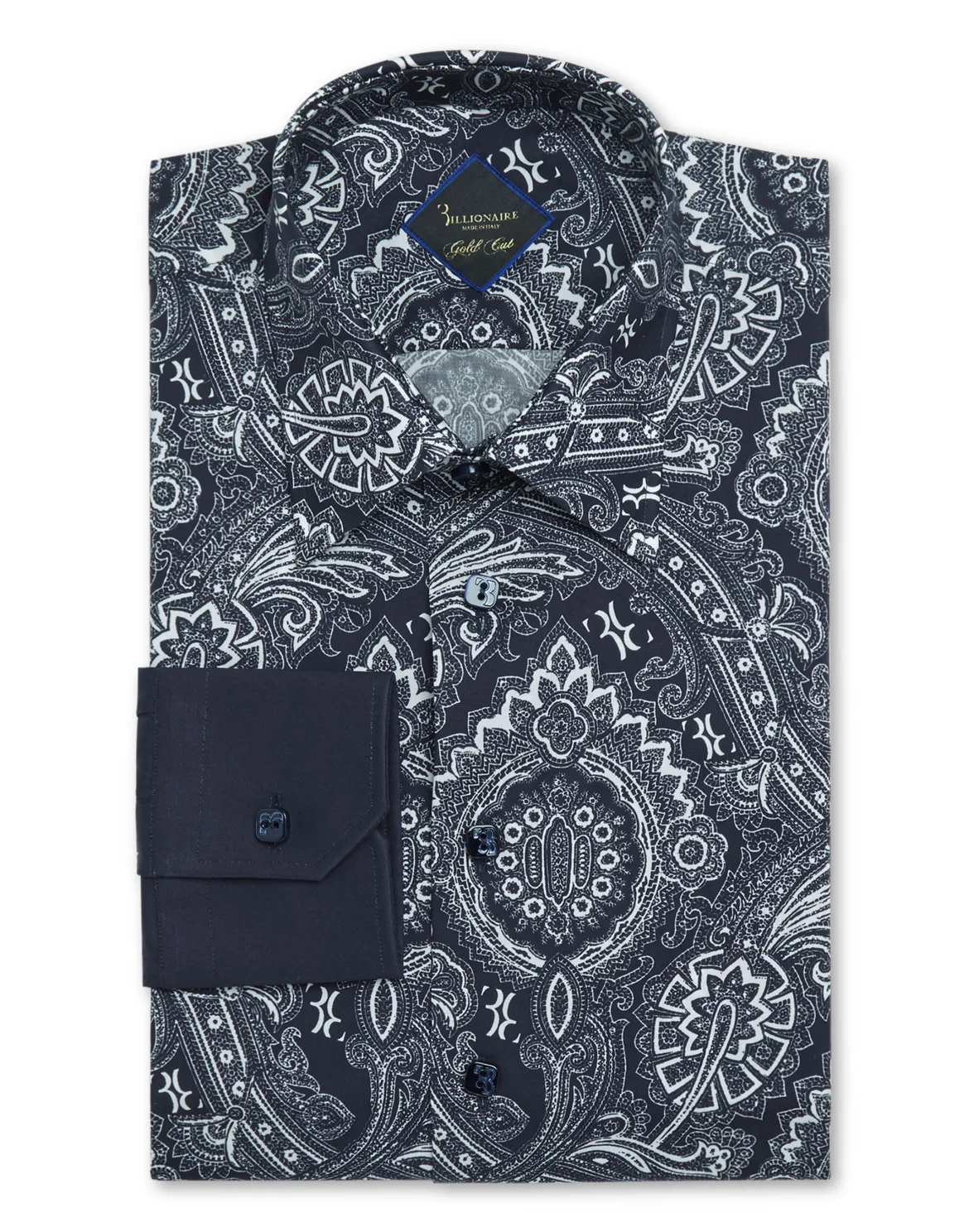 Shirt Gold Cut LS/Milano Paisley, цвет: Синий