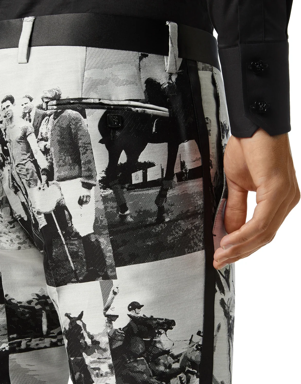 Slim Trousers Horses, цвет: Черный