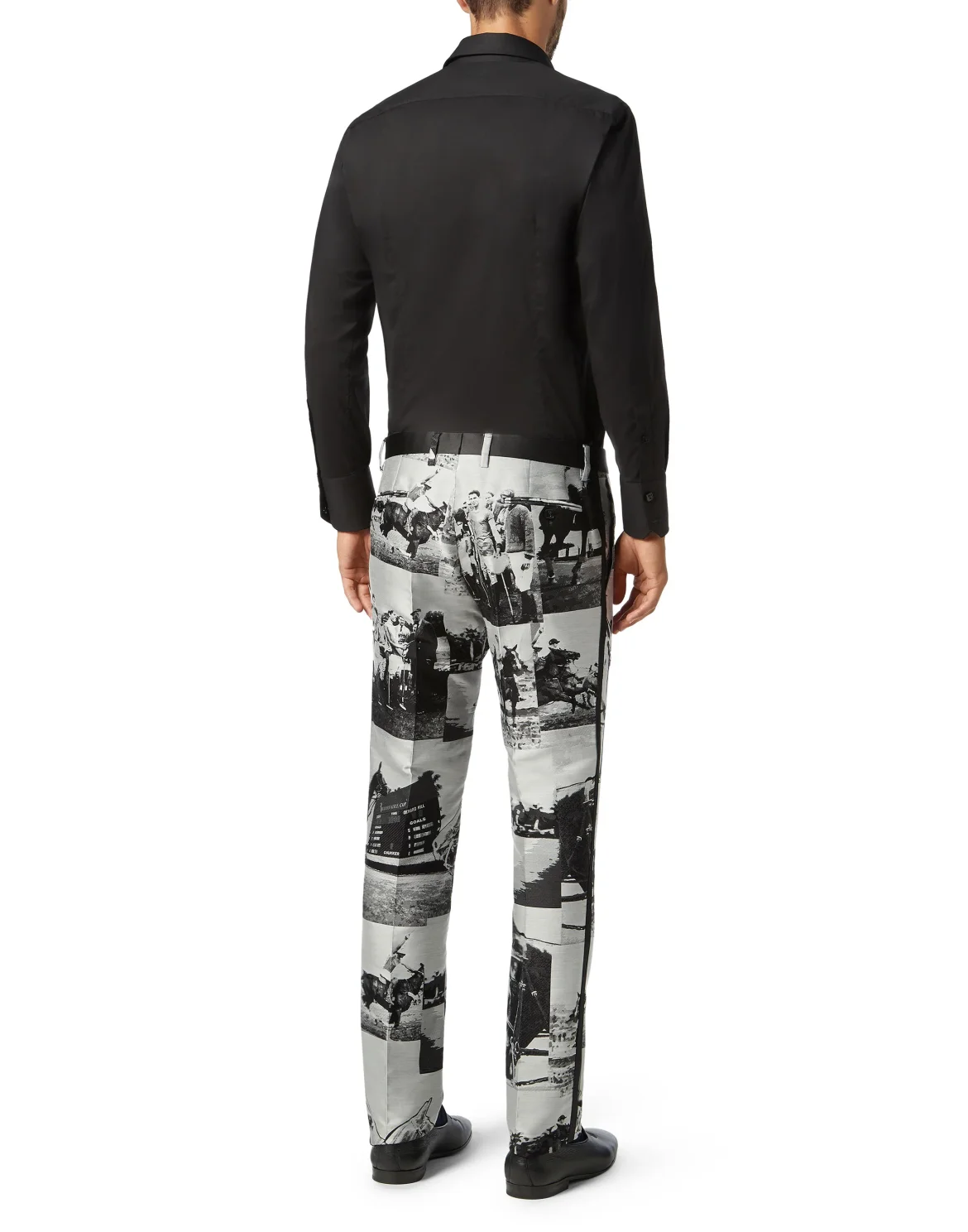 Slim Trousers Horses, цвет: Черный