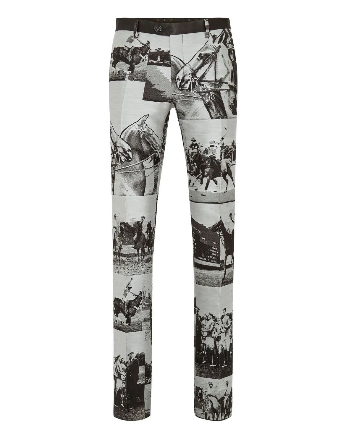 Slim Trousers Horses, цвет: Черный