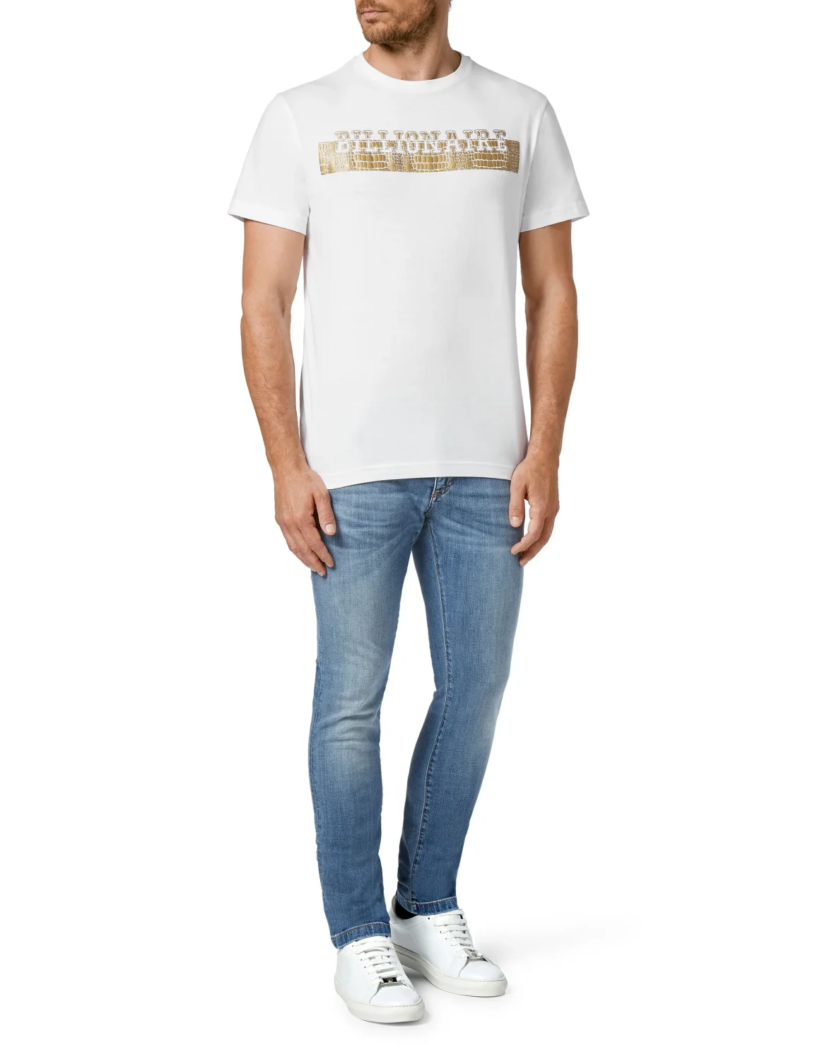 T-shirt Round Neck SS Stripes, цвет: Белый