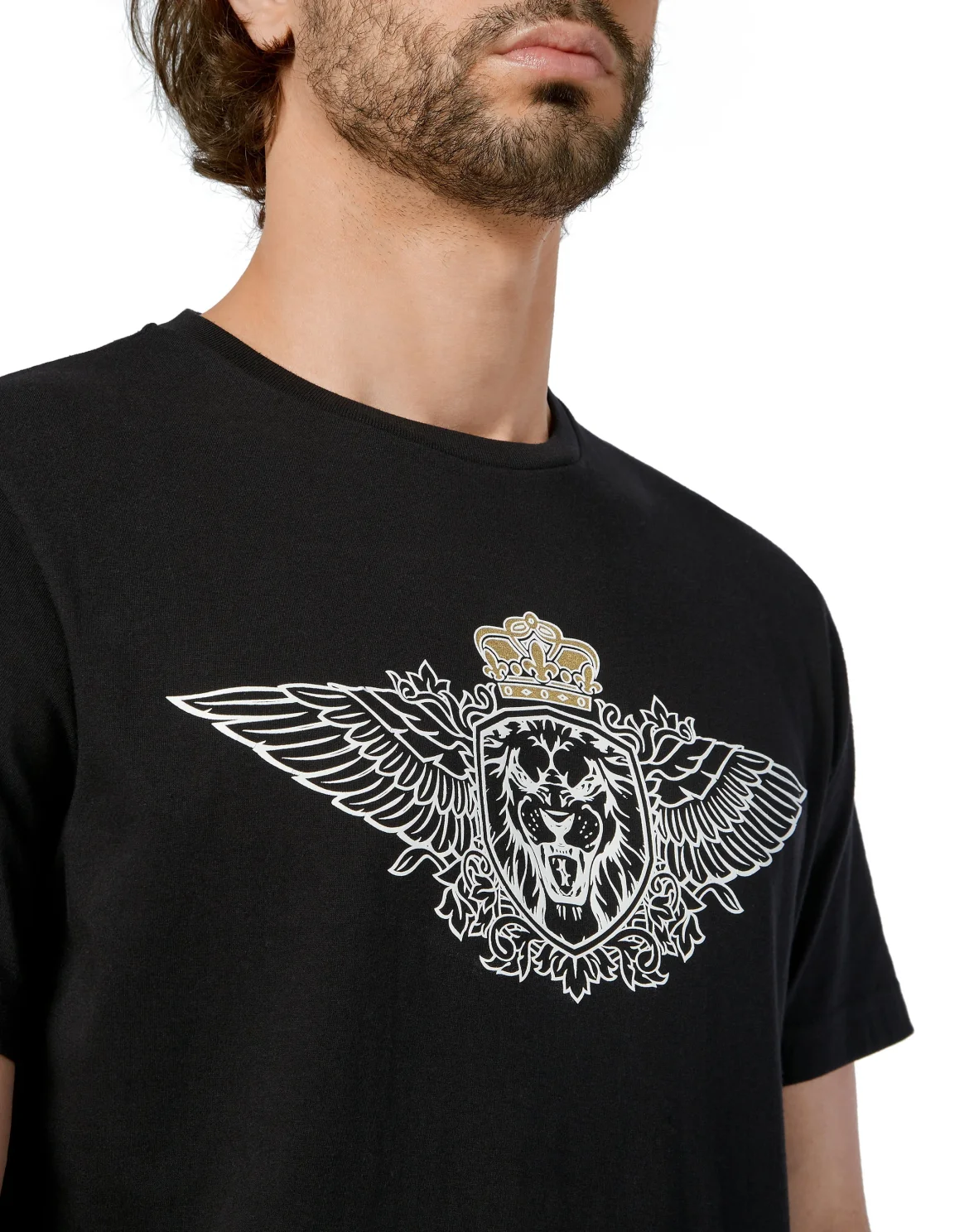 T-shirt Round Neck SS Lion, цвет: Черный