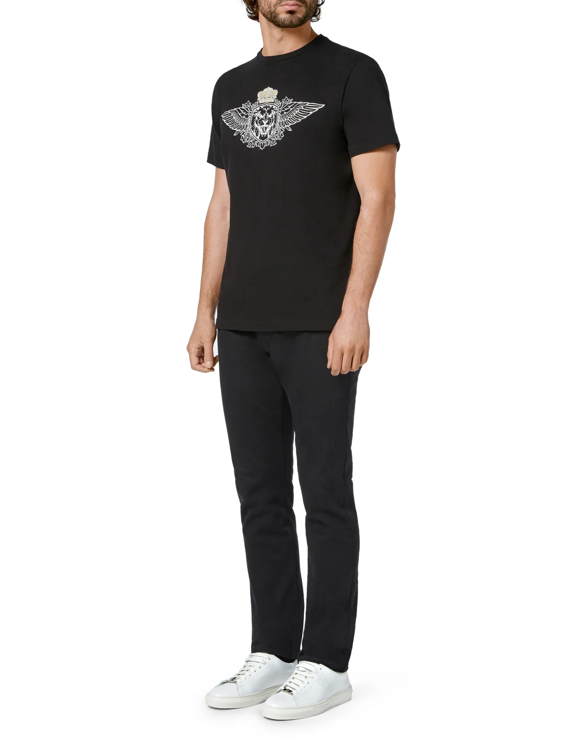 T-shirt Round Neck SS Lion, цвет: Черный