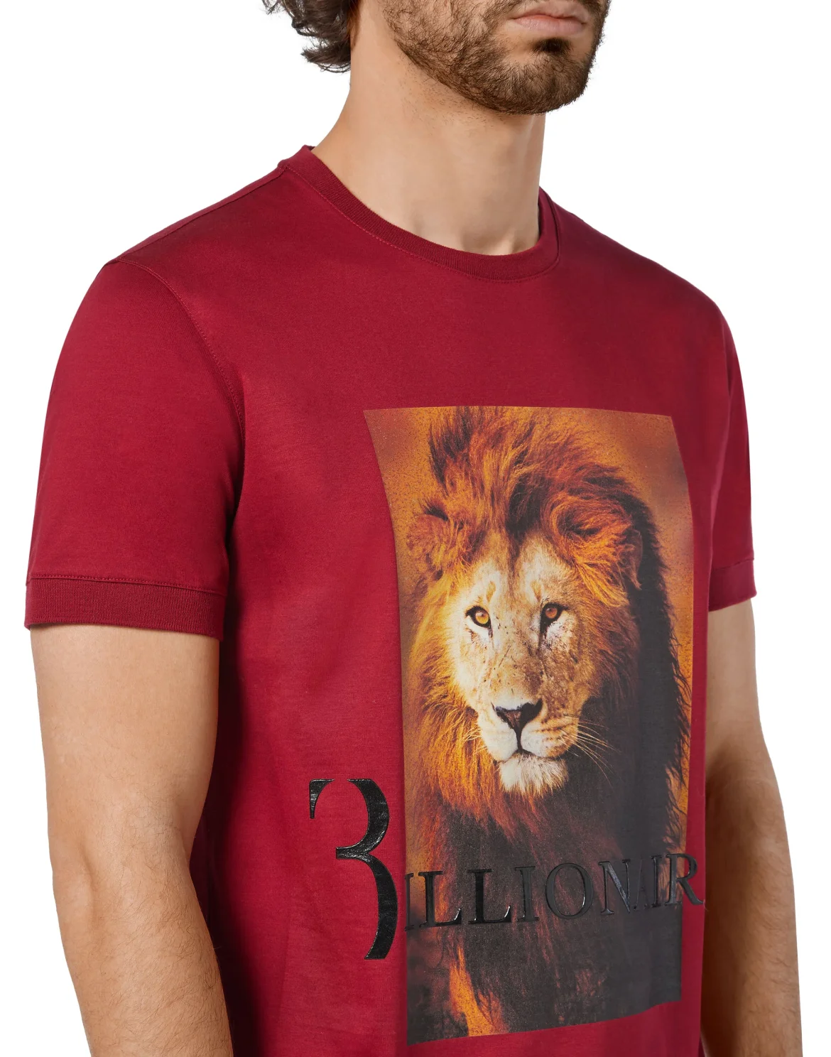 T-shirt Round Neck SS Lion, цвет: Красный