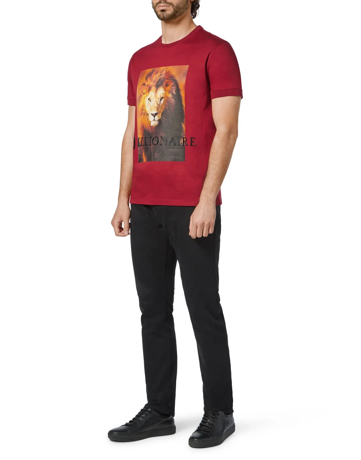 T-shirt Round Neck SS Lion, цвет: Красный