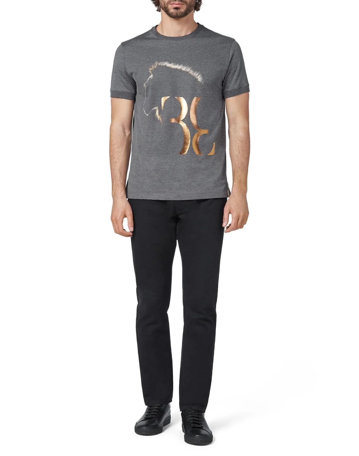 T-shirt Round Neck SS Lion, цвет: Серый