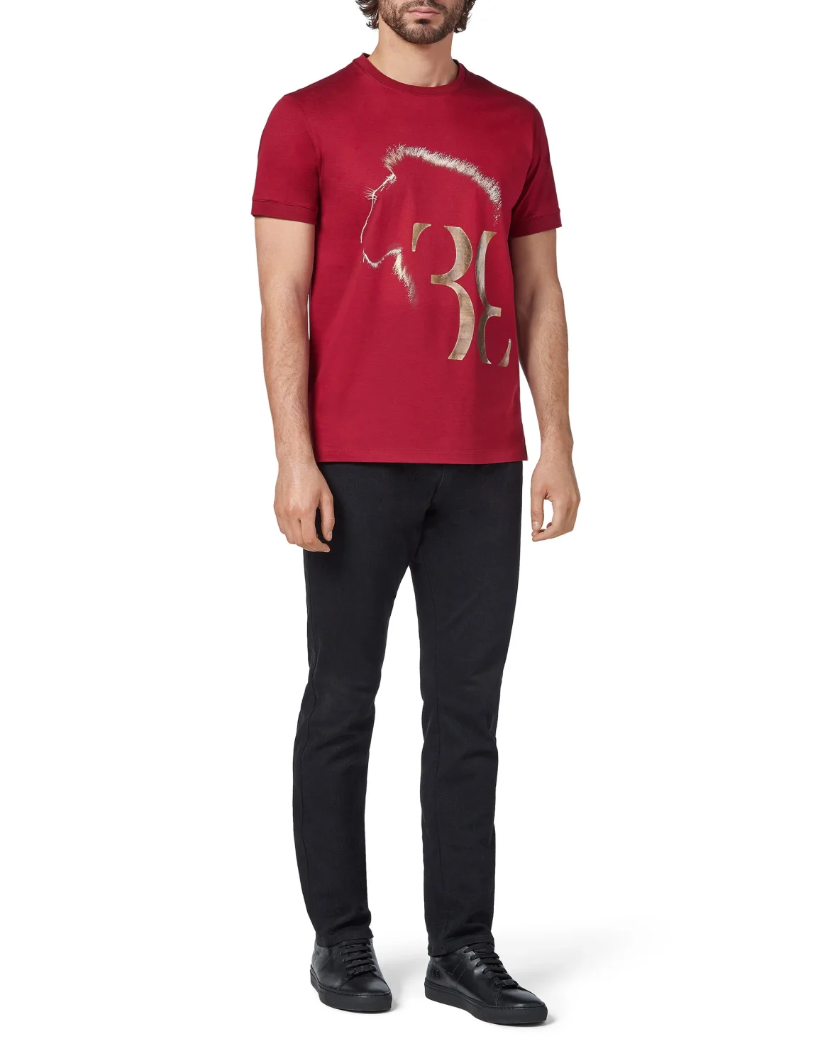 T-shirt Round Neck SS Lion, цвет: Красный