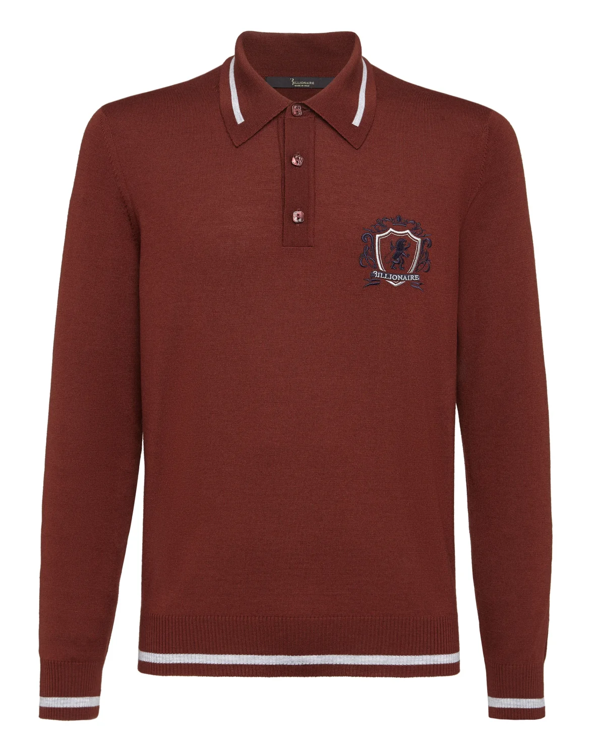 Pullover Polo-Neck LS Lion, цвет: Коричневый