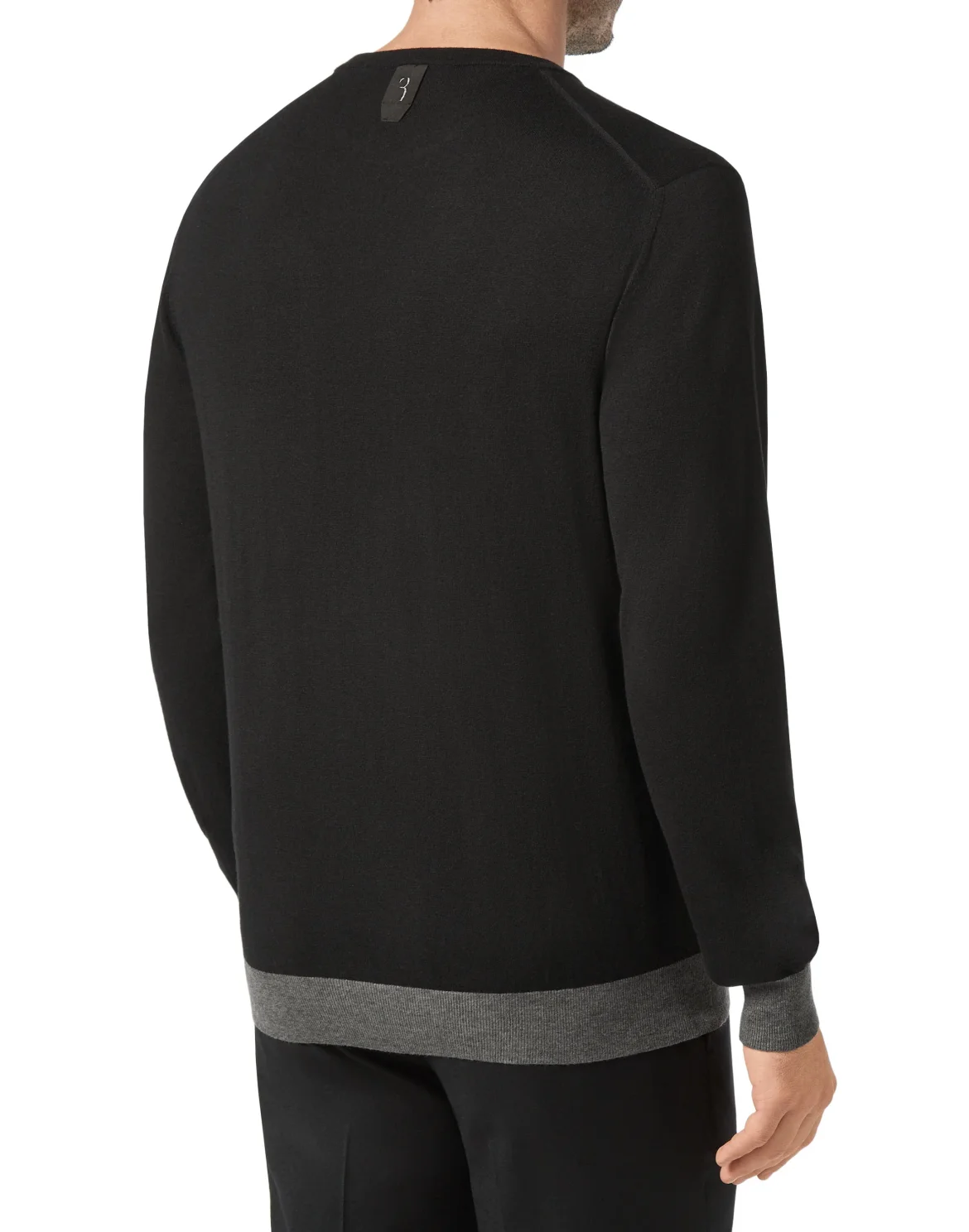 Pullover Round Neck LS Crest, цвет: Черный