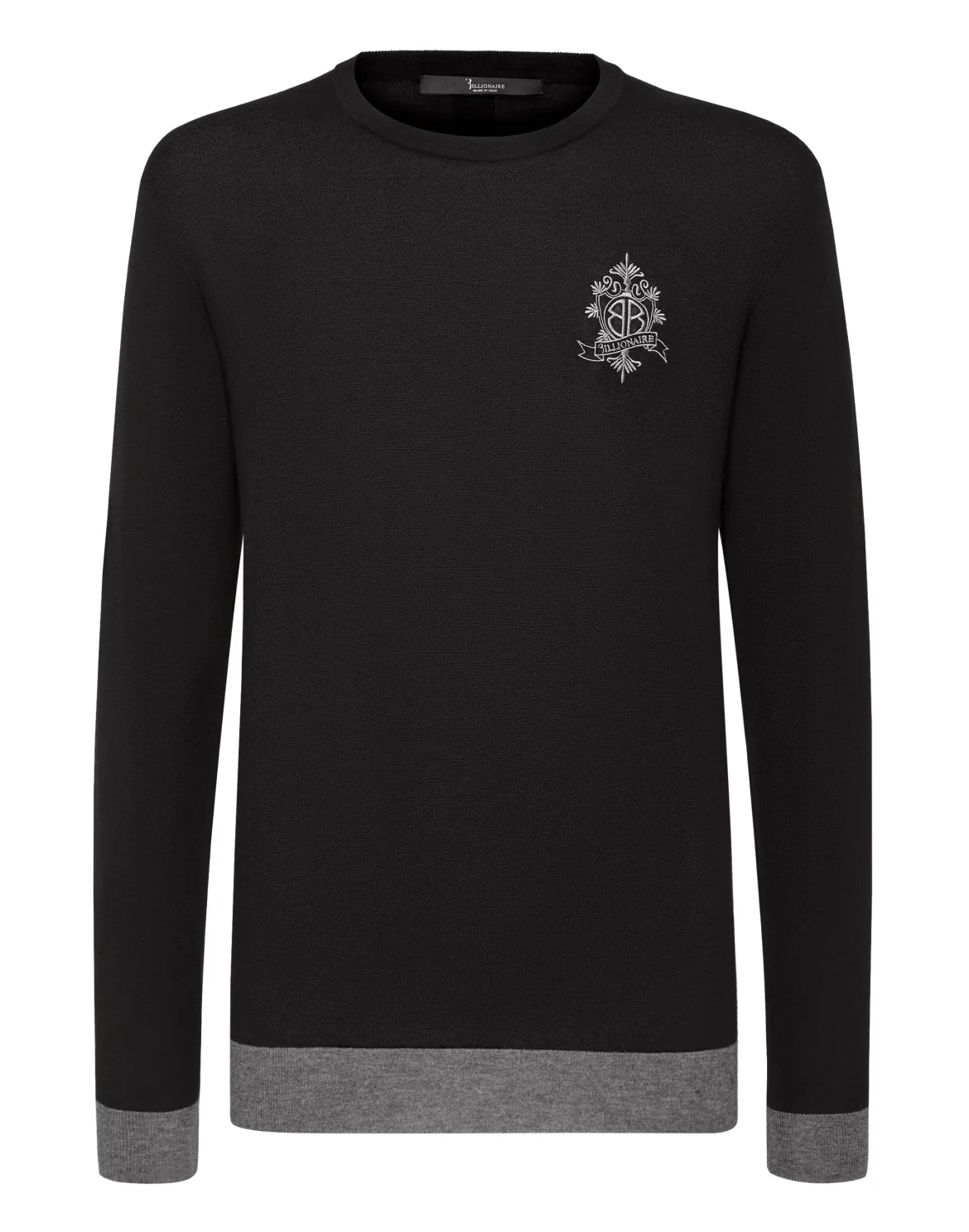 Pullover Round Neck LS Crest, цвет: Черный