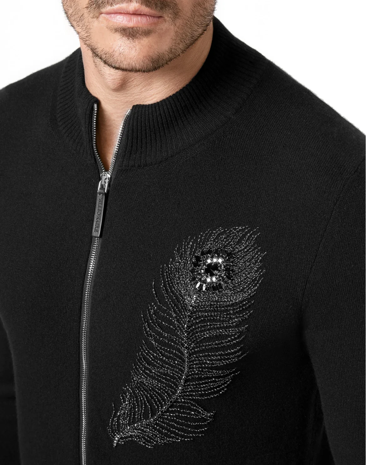 Pullover full zip Feathers, цвет: Черный