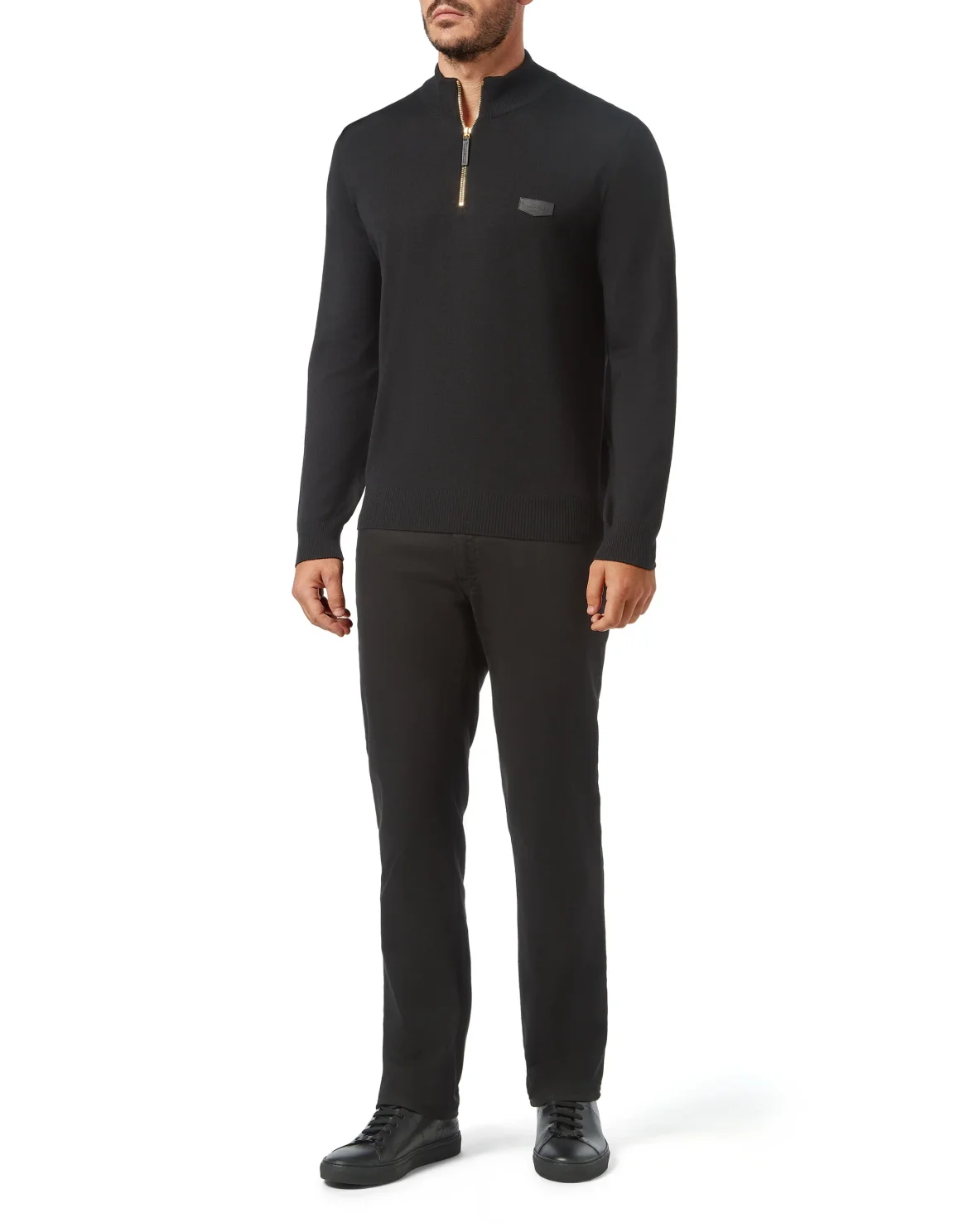 Pullover zip mock Istitutional, цвет: Черный