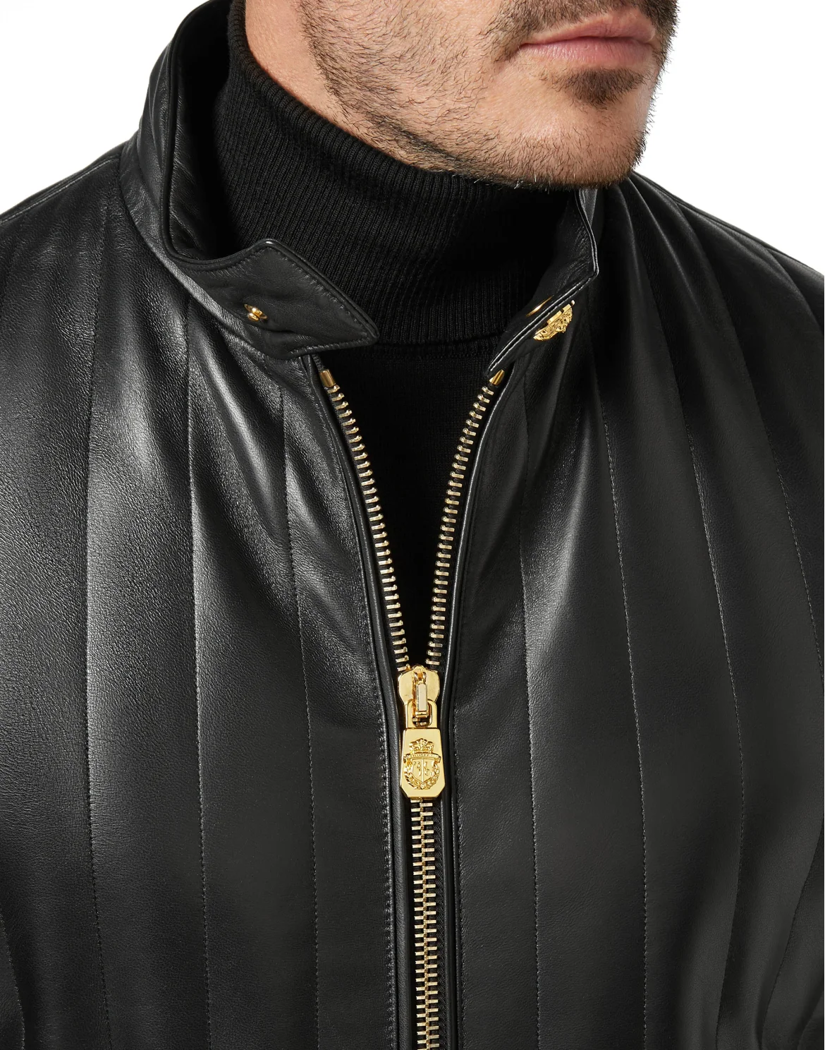 Leather Jacket Istitutional, цвет: Черный