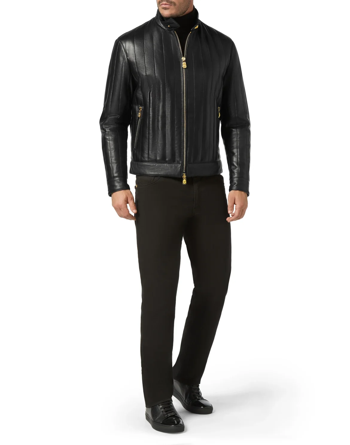 Leather Jacket Istitutional, цвет: Черный