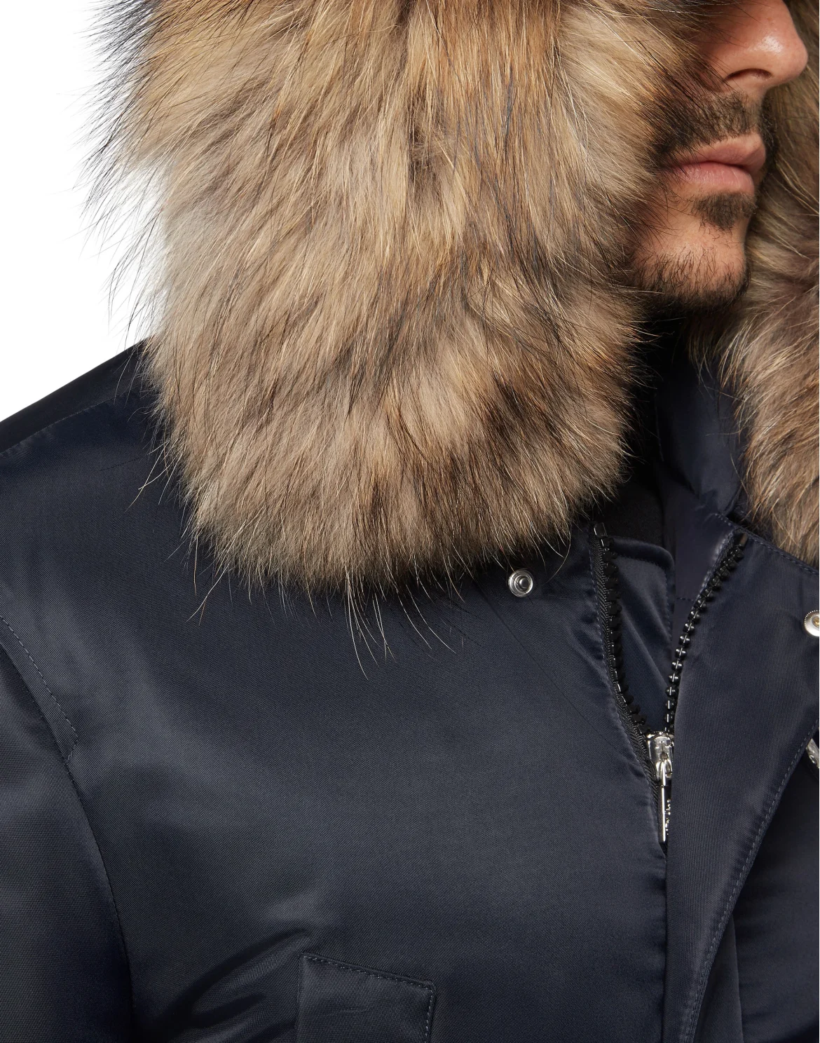 Parka with Fur Luxury, цвет: Синий