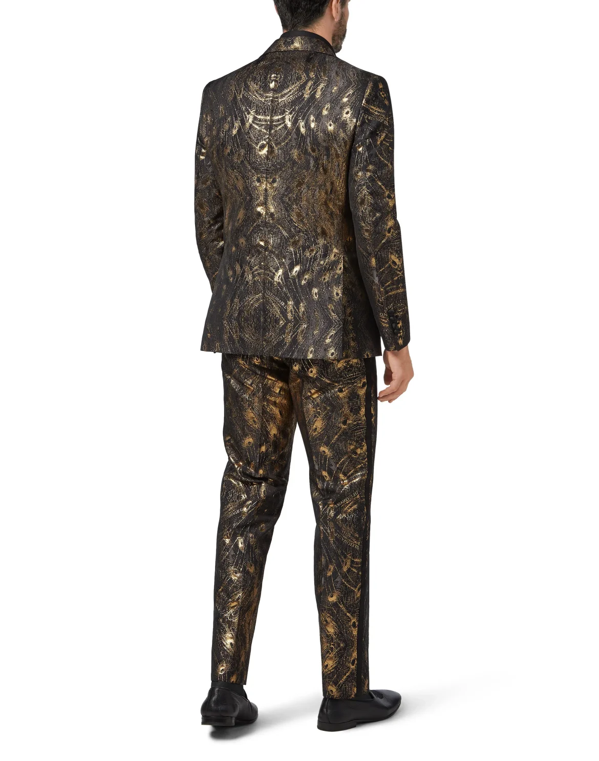 Blazer Tailored Fit Jacquard Feathers, цвет: Черный