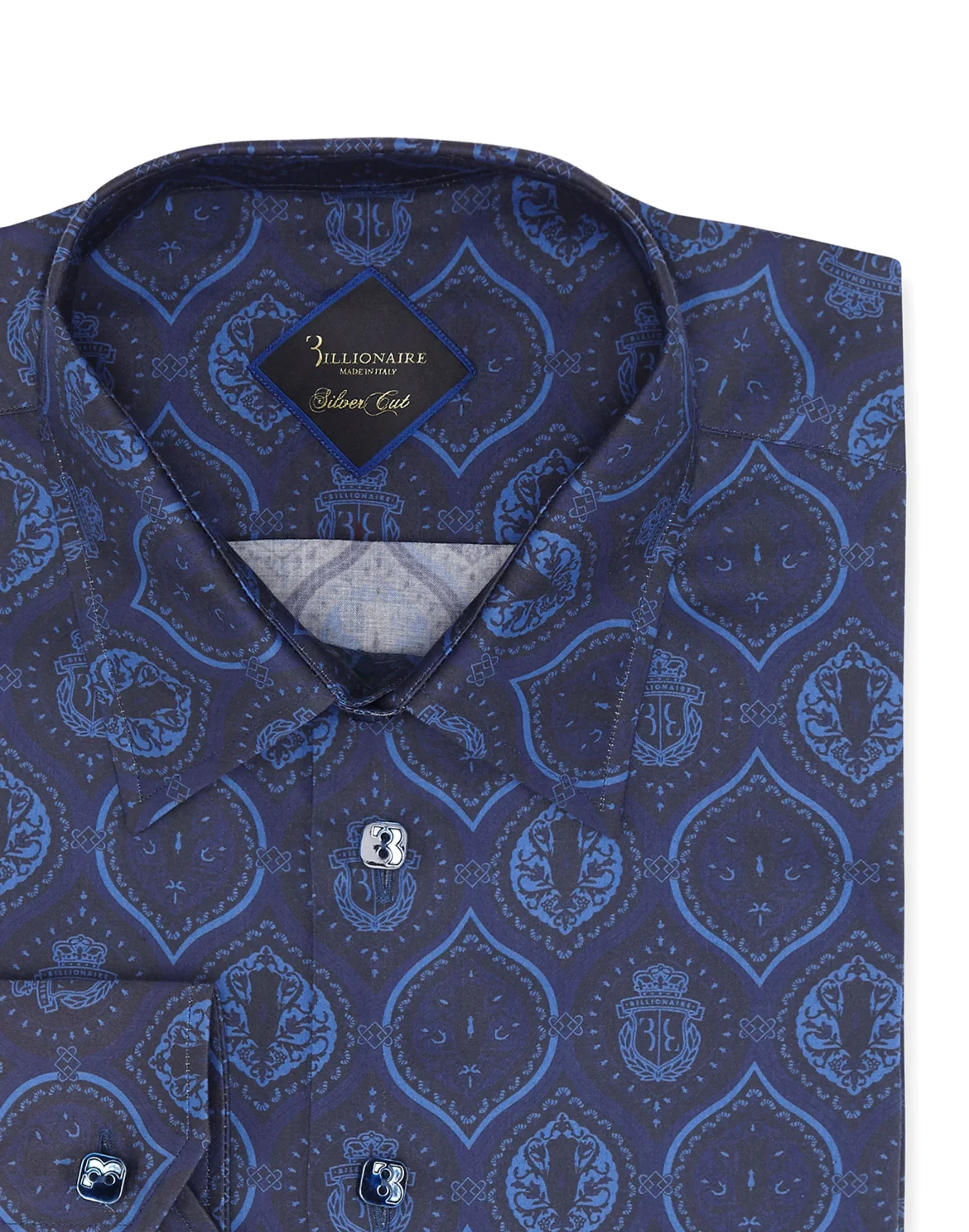 Shirt Gold Cut LS/Flavio Baroque, цвет: Синий