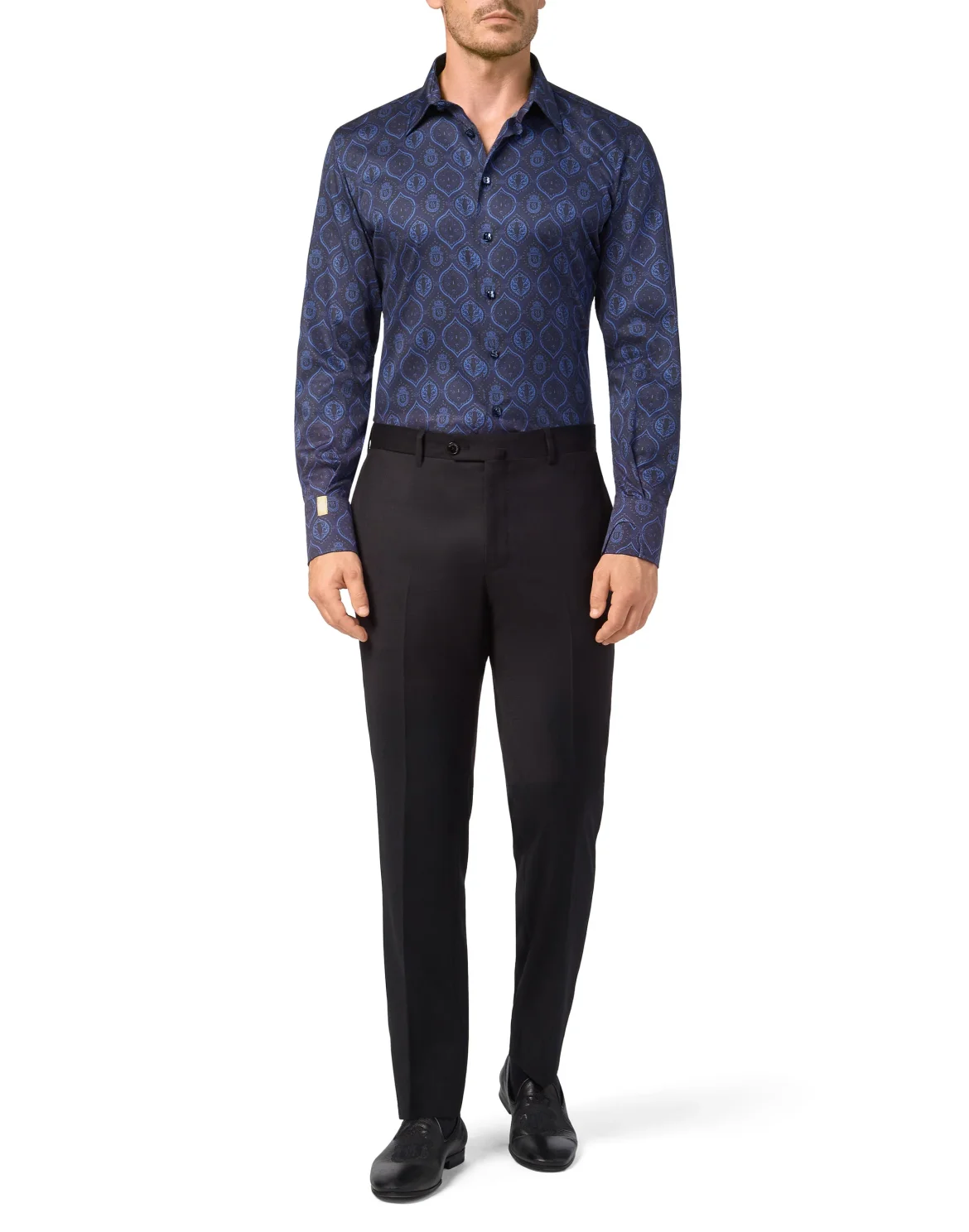 Shirt Gold Cut LS/Flavio Baroque, цвет: Синий