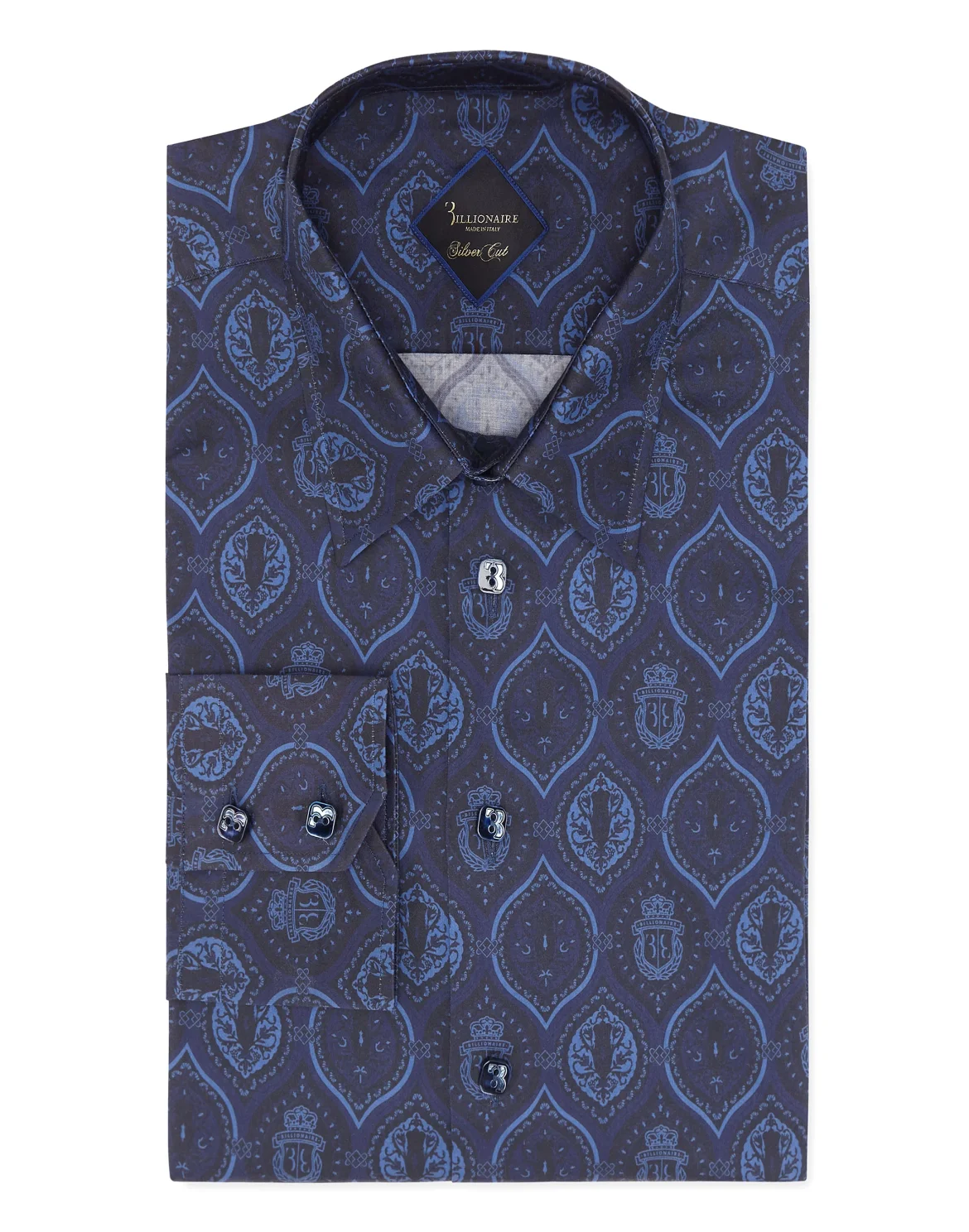 Shirt Gold Cut LS/Flavio Baroque, цвет: Синий
