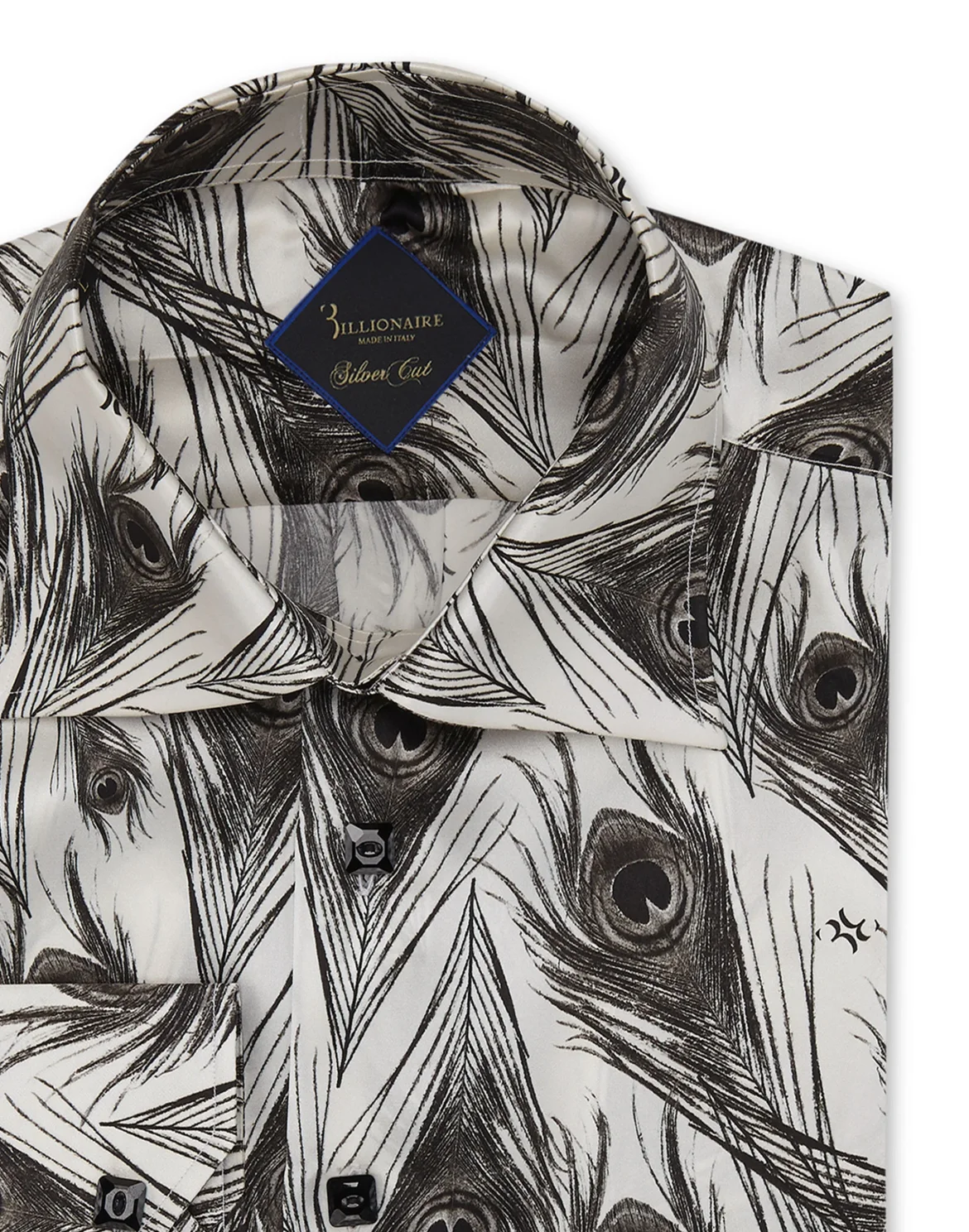 Silk Shirt Silver Cut LS/Flavio Feathers, цвет: Белый